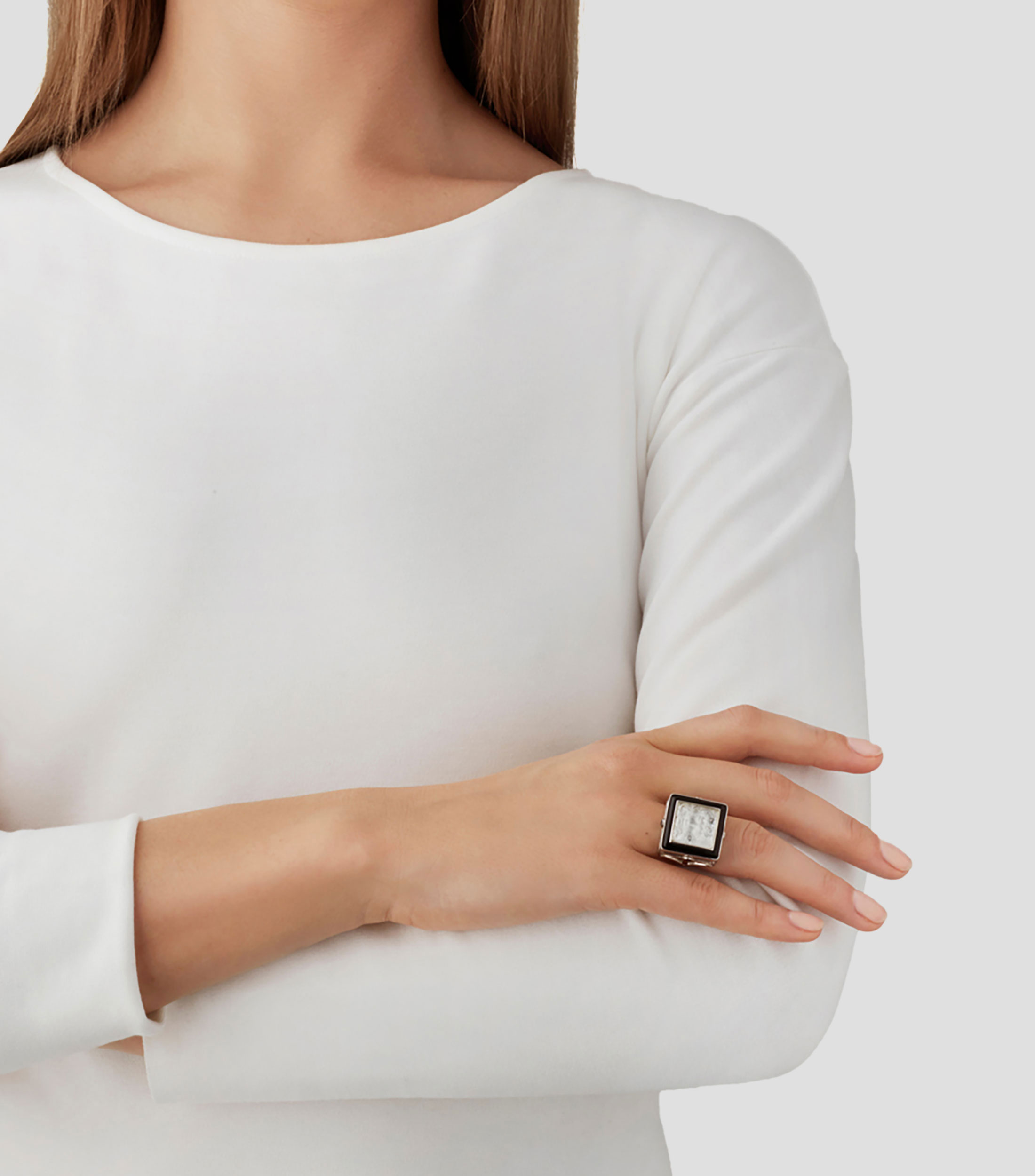 Anillo Aréthuse en plata con cristal Mujer Talla 57