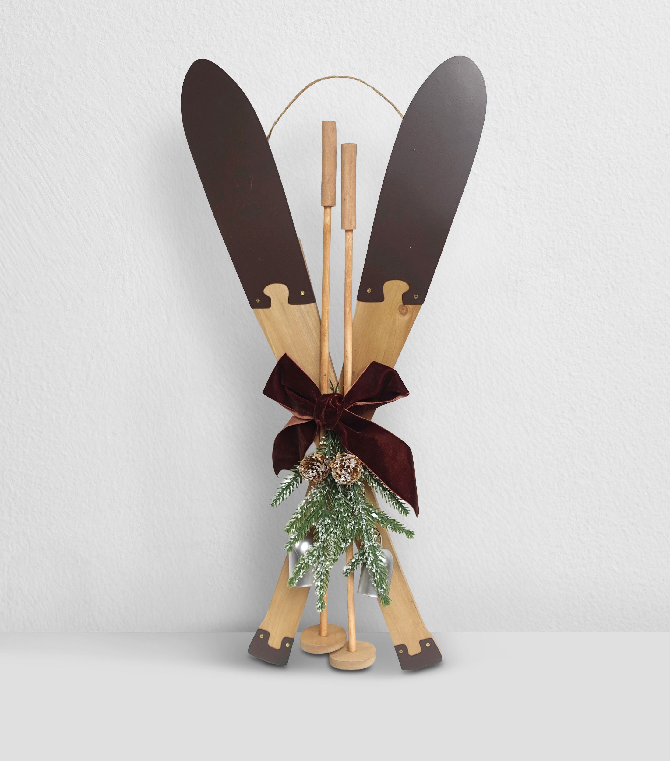 Ornamento Navideño esquíes en MDF