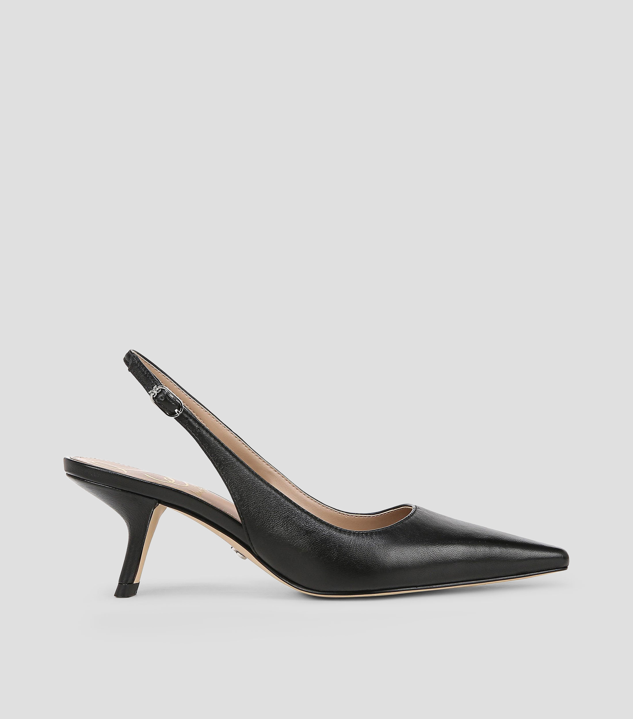 Zapatillas Slingback con tacón bajo de aguja Mujer