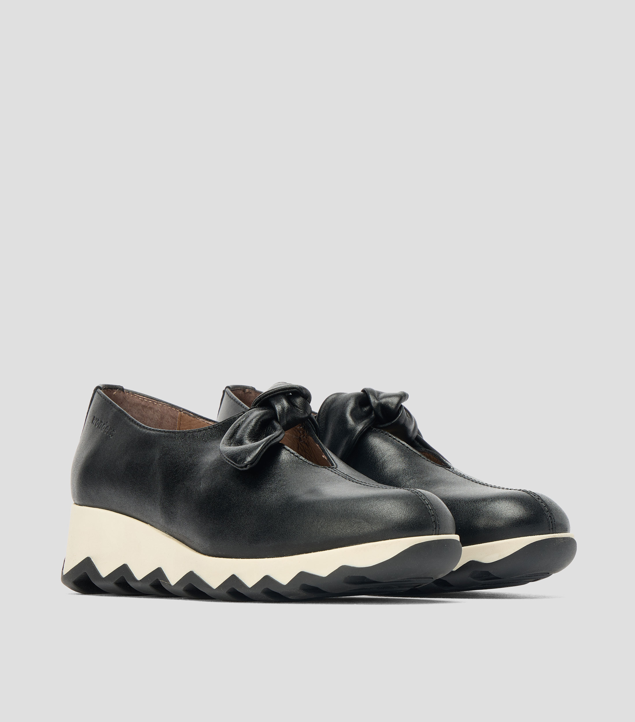 Zapatos casuales con plataforma en piel Mujer
