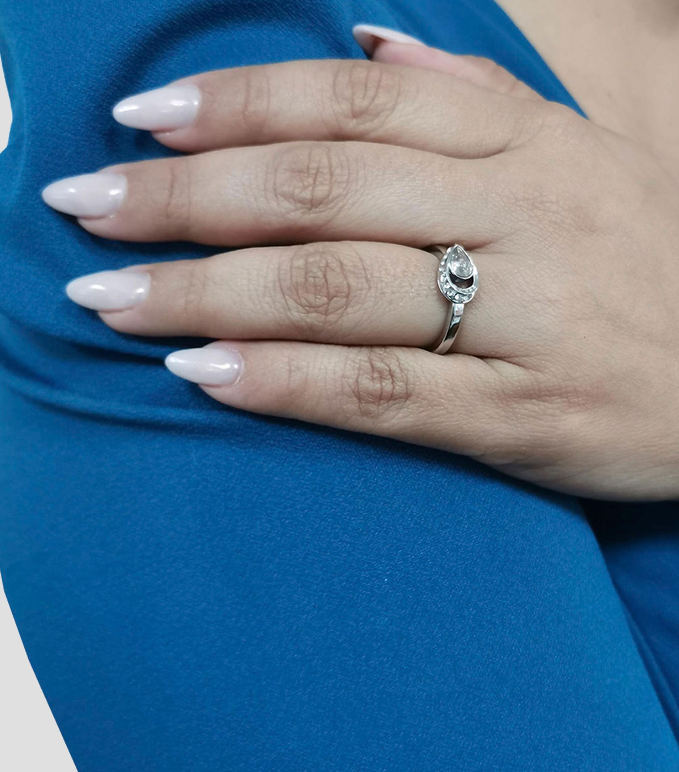 Anillo Lollipop con circonia Mujer