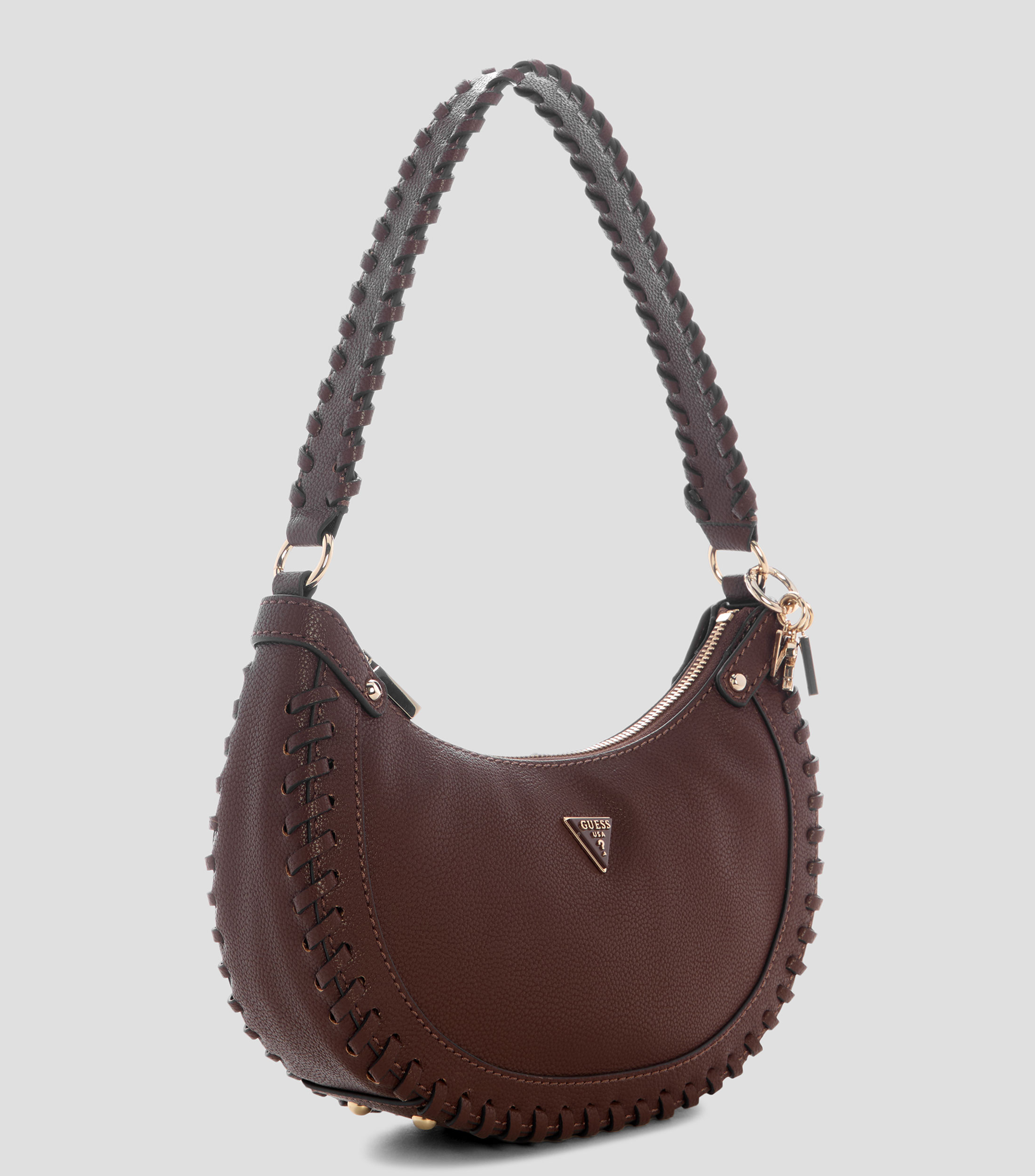Bolsa shoulder lisa con detalle texturizado Mujer