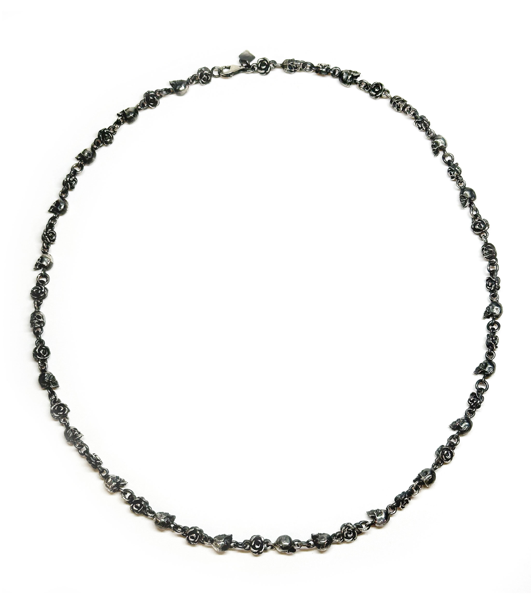 Collar con Craneos y Rosas Unisex