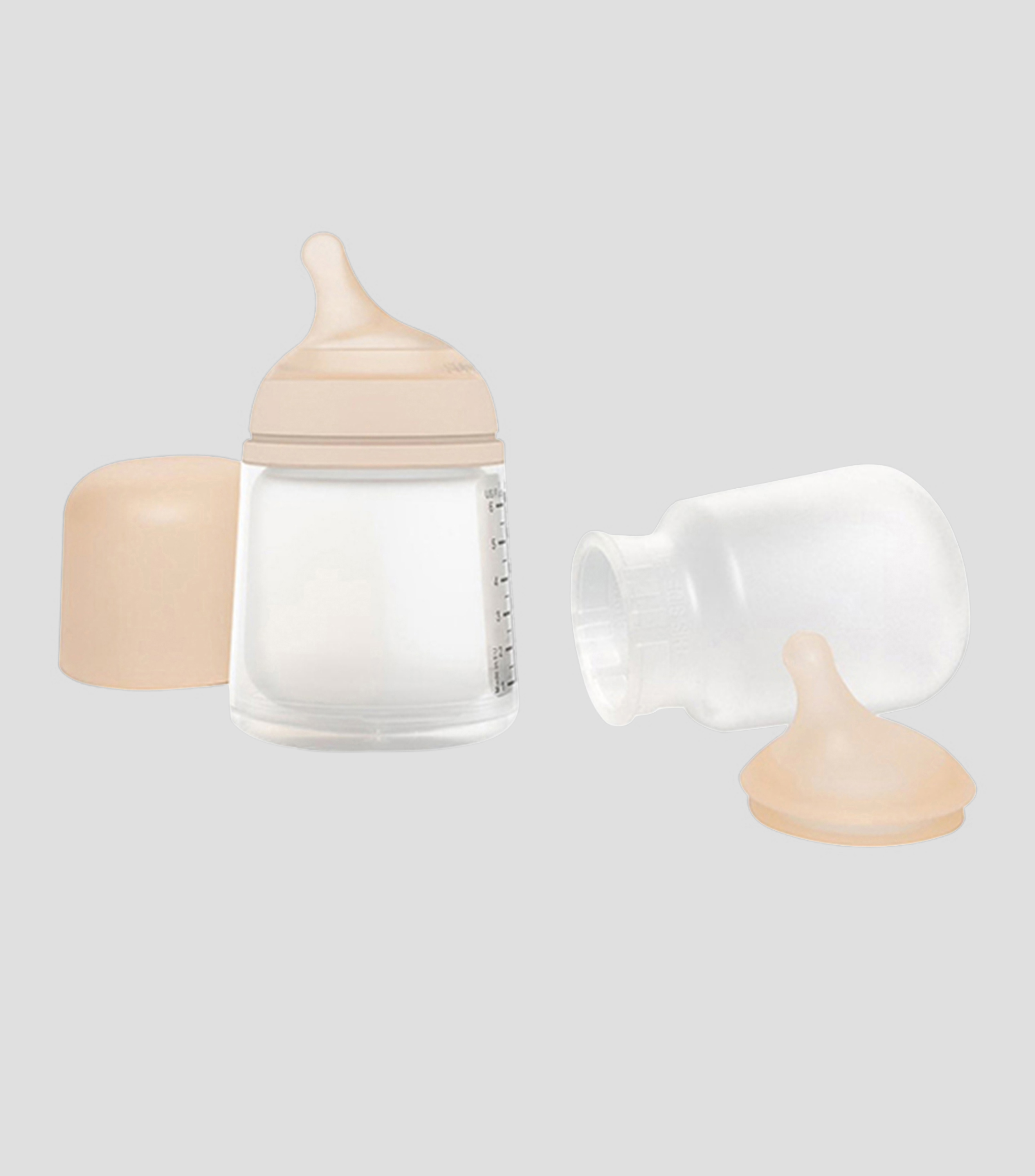Set Biberon de 180 ml Tetina y Bolsa Interior de Silicona de Recambio