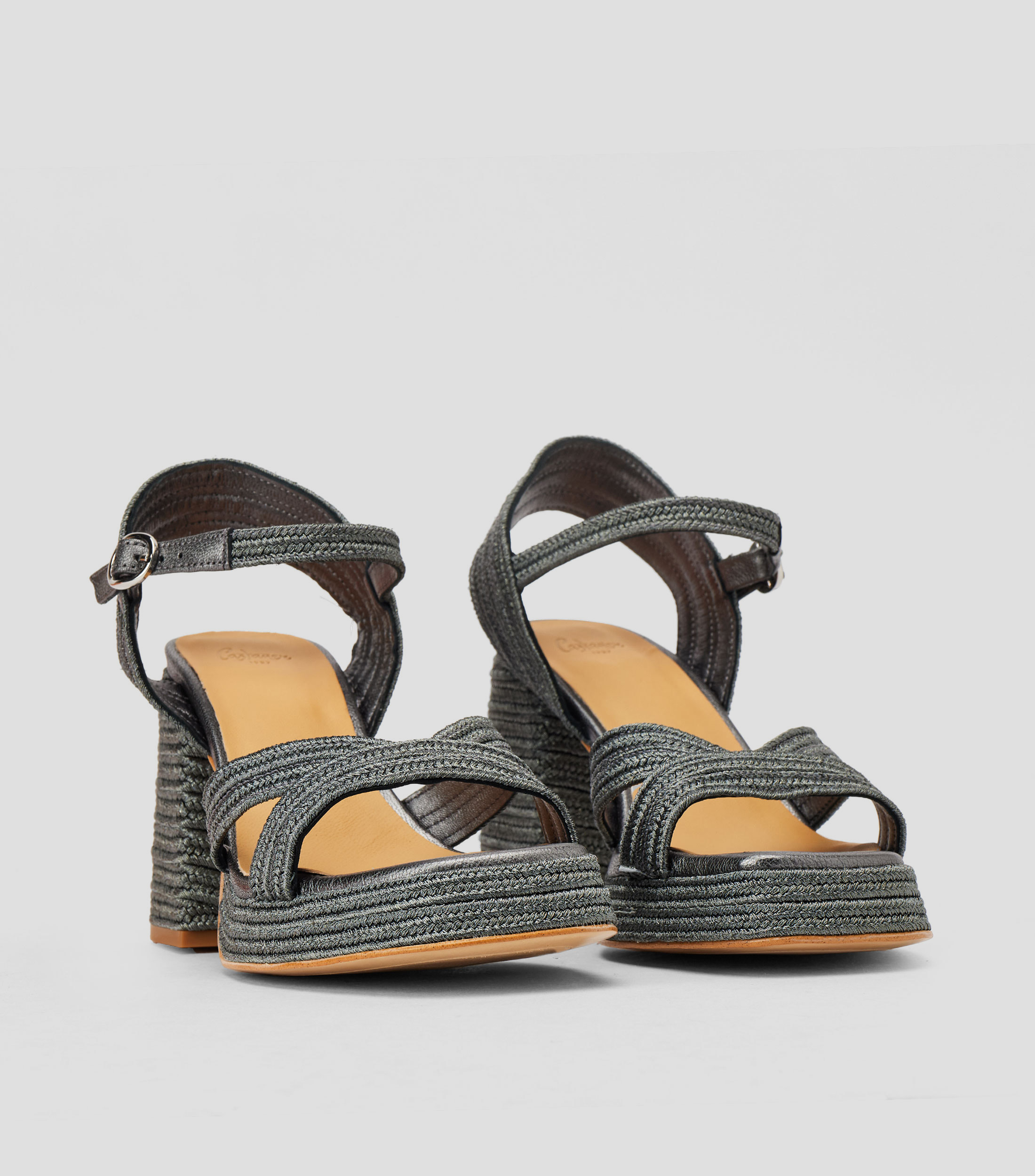 Sandalias tacón alto ancho Mujer