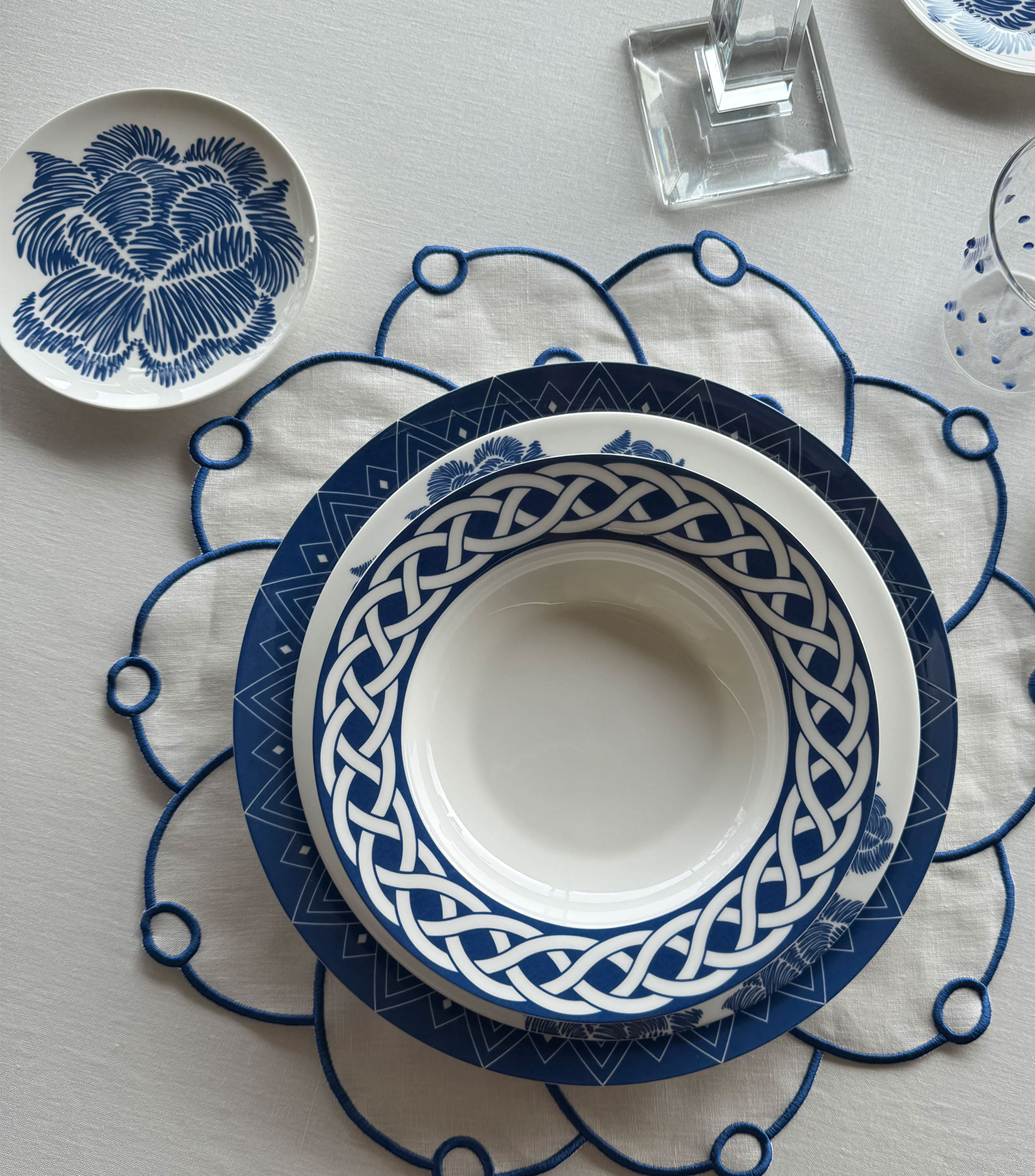 Set de 4 manteles individuales Identidad Azul