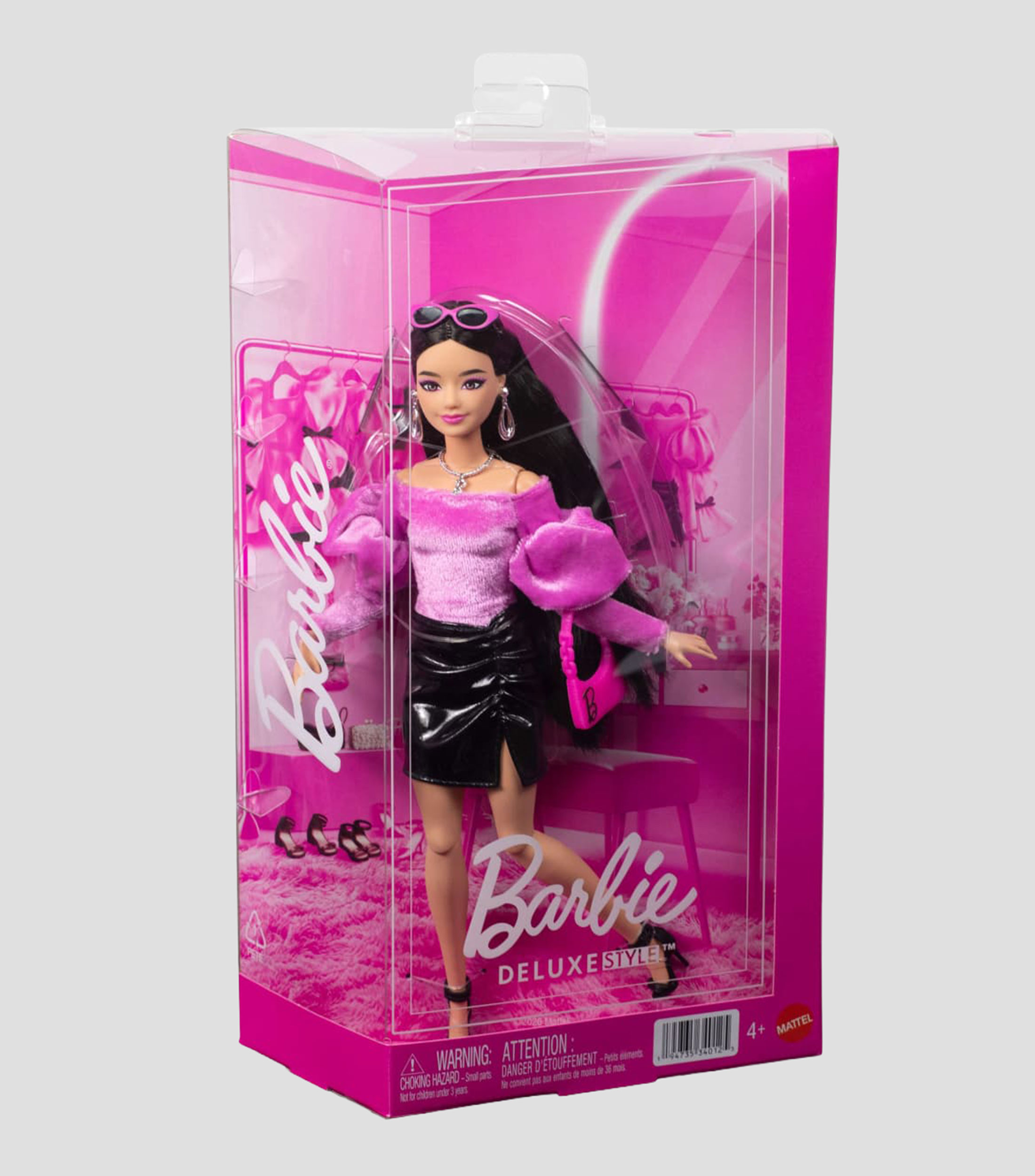 Barbie Deluxe Style Con Top Barbiecore, Minifalda Brillante
