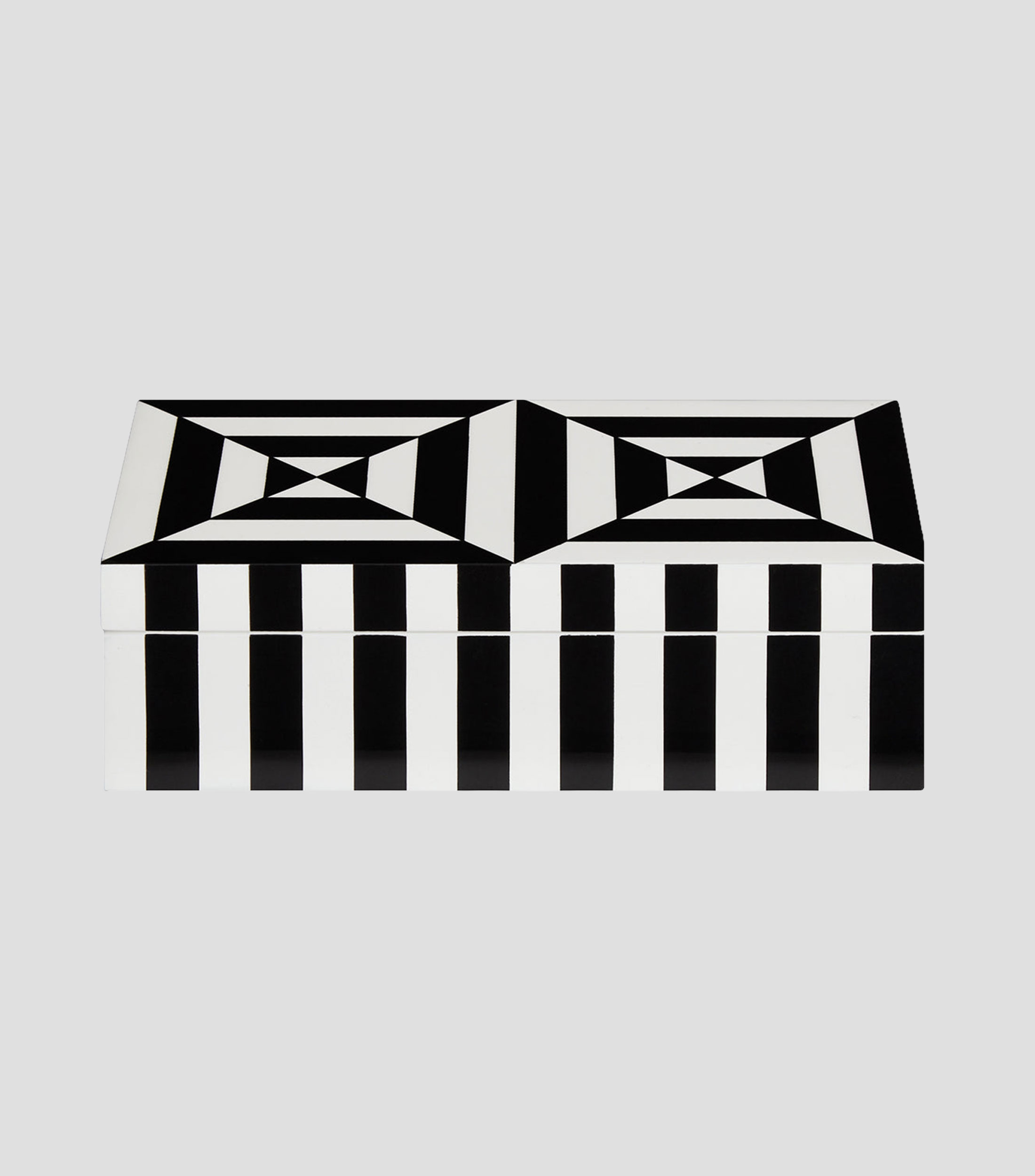 Caja decorativa Op Art en laca