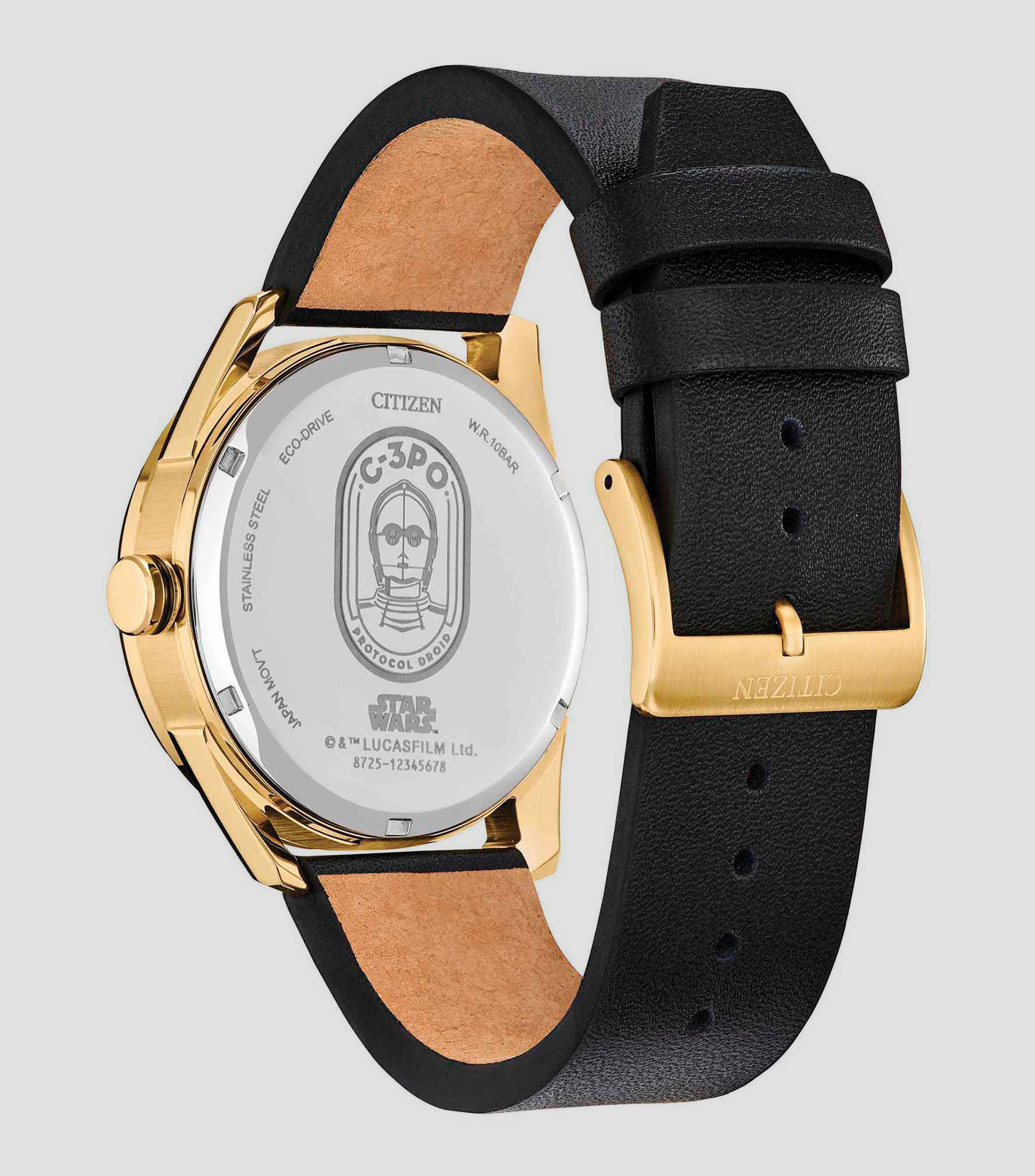 Reloj para Hombre Star Wars C-3PO casual dorado, negro