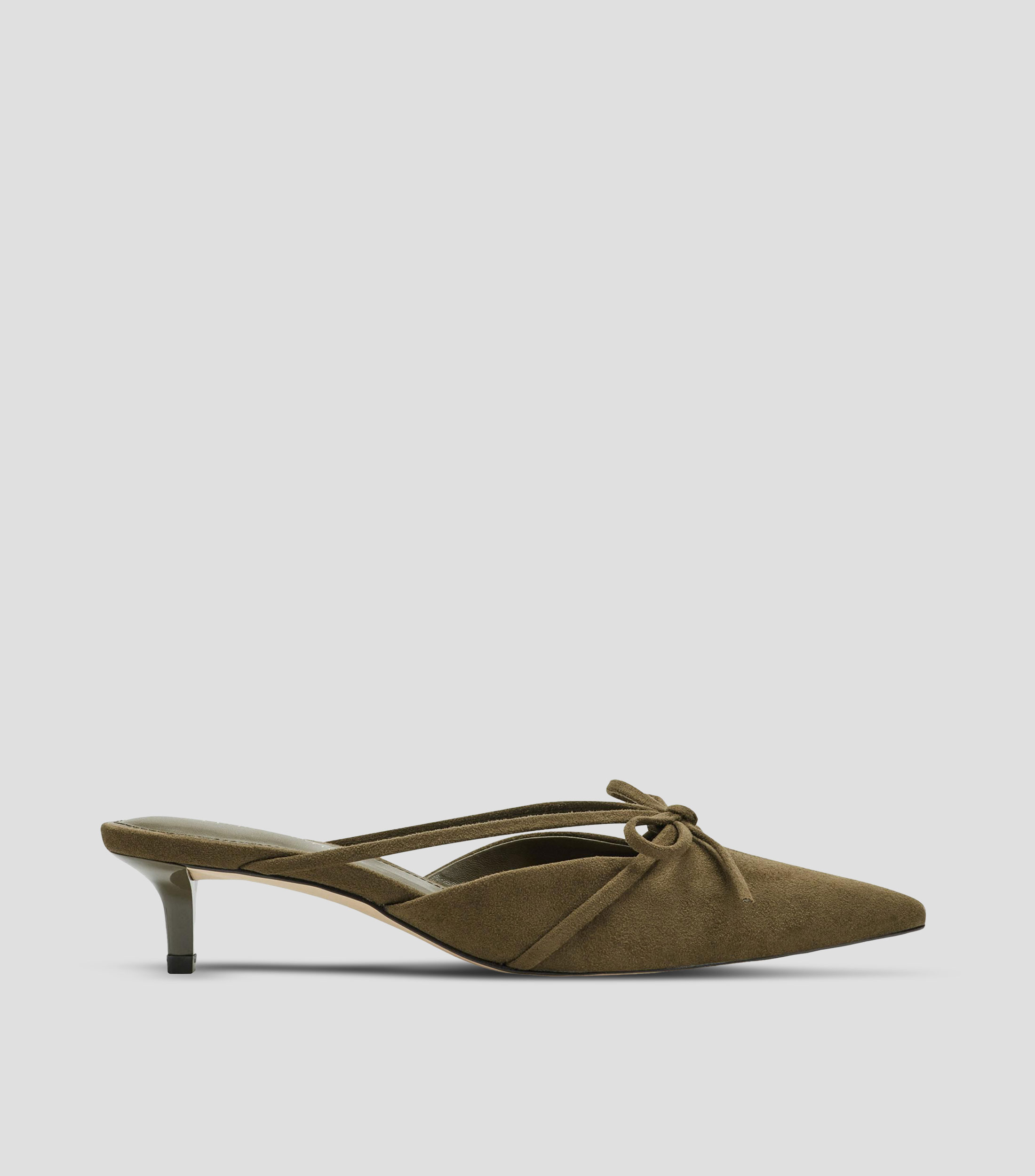 Zuecos Casuales con tacon bajo aguja liso Mujer