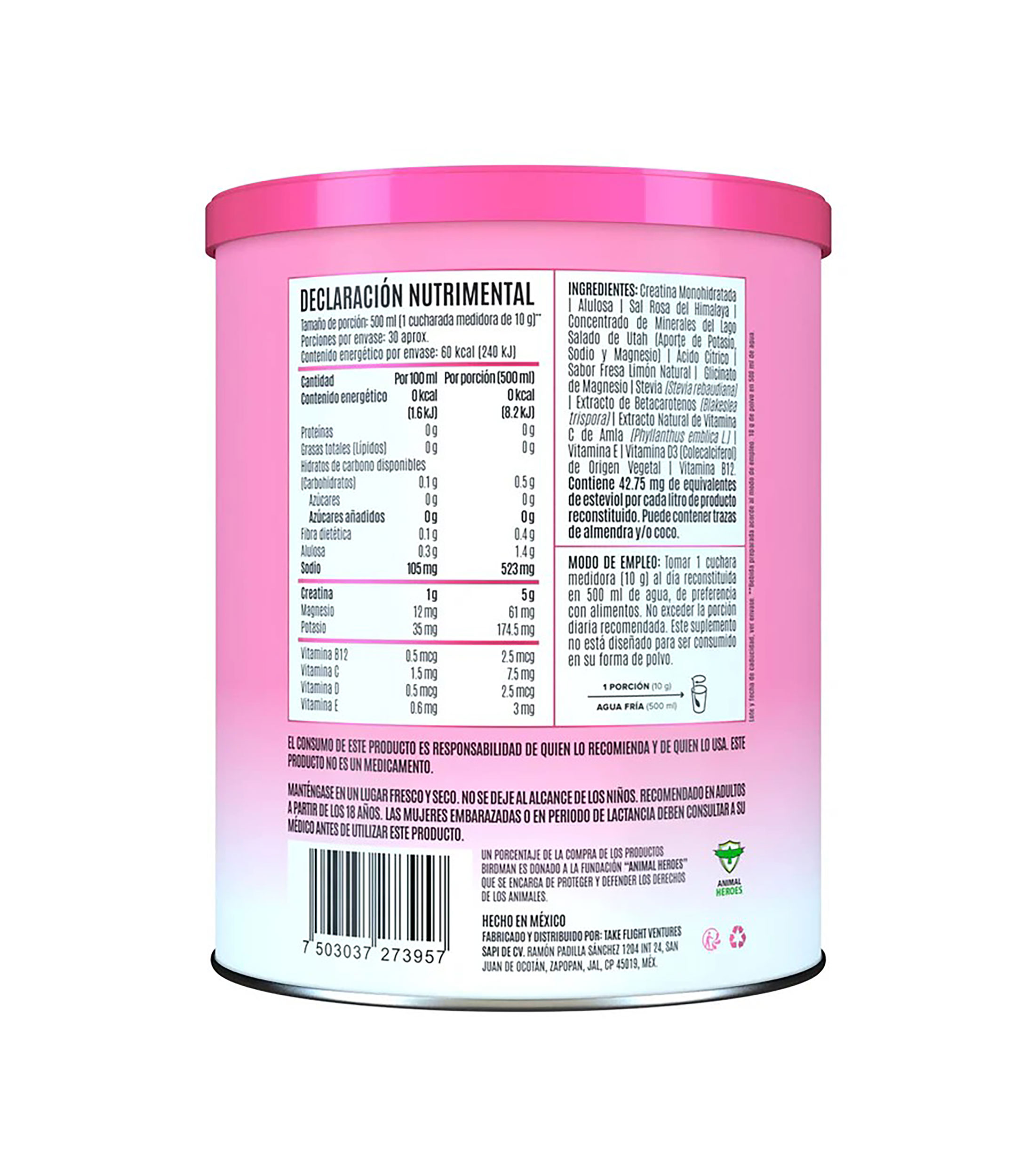 Suplemento Alimenticio Creatine Electrolyte Refresher, 300 gr