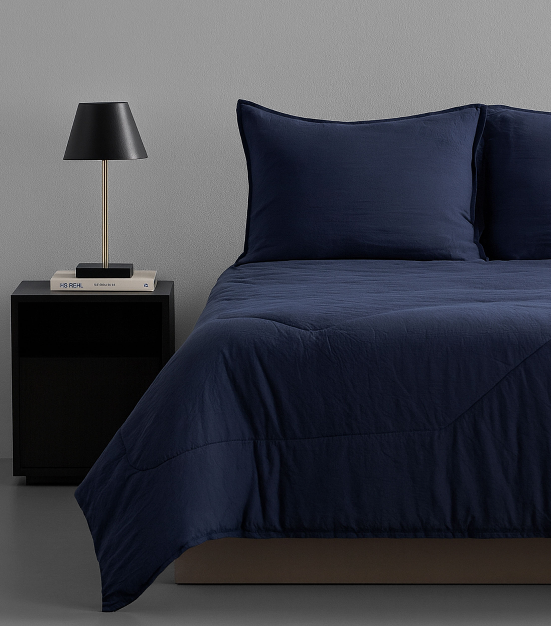 Juego de Edredón ligero Matrimonial/Queen Size azul reversible