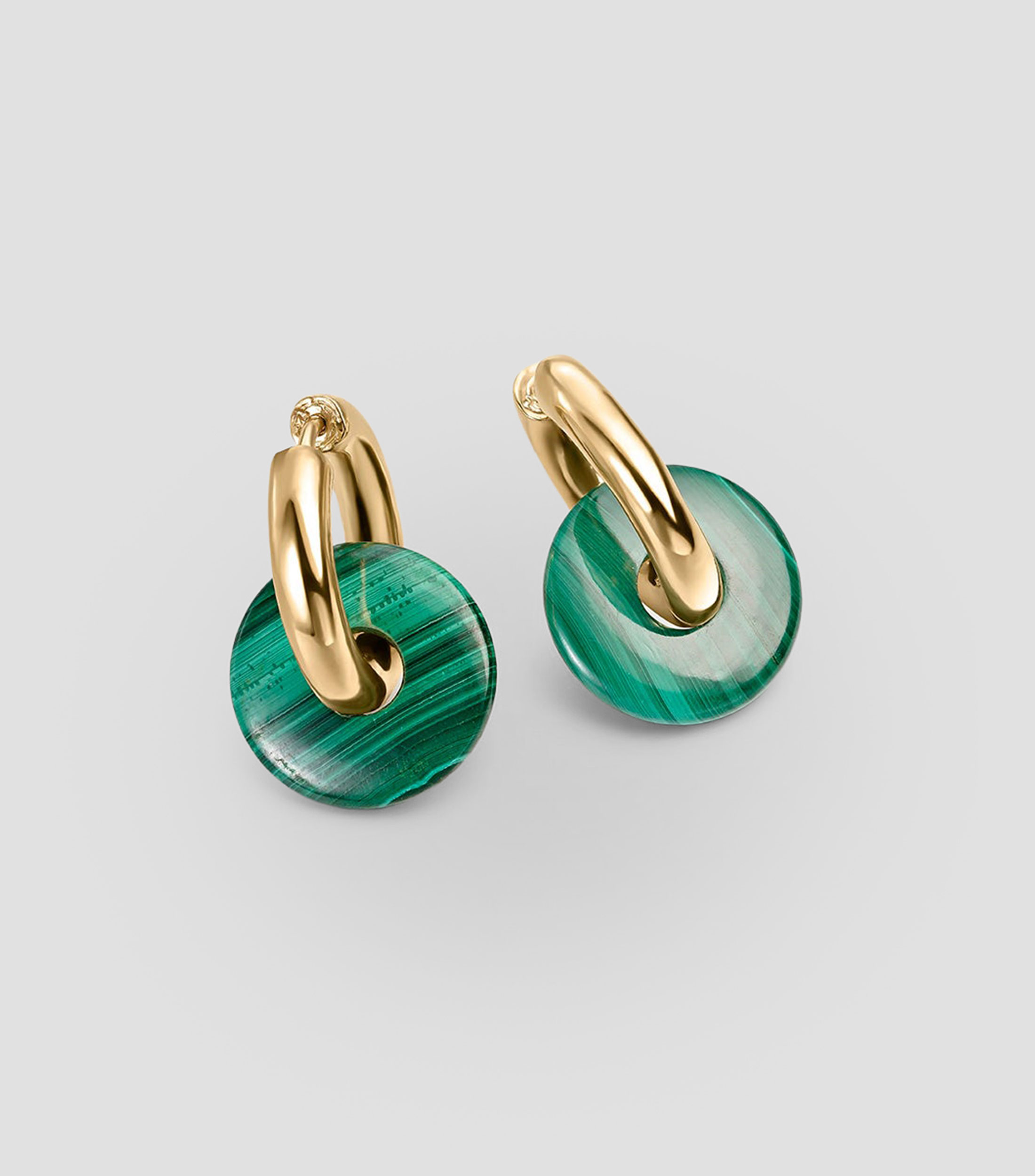 Aretes en plata .925 con malaquita Donkie Mujer