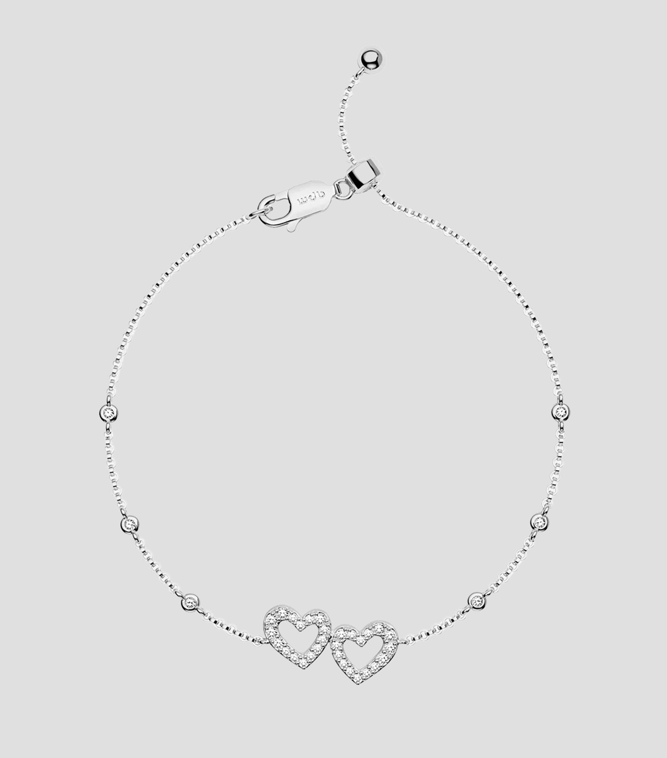 Brazalete en plata con circonia Mujer