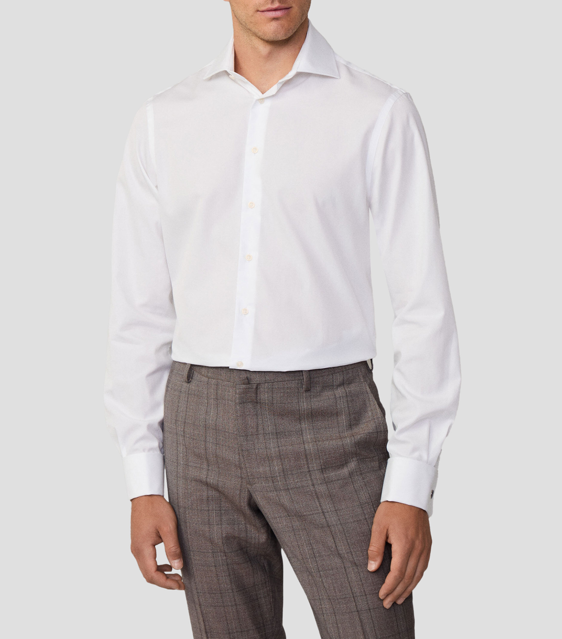 Camisa lisa de manga larga Hombre