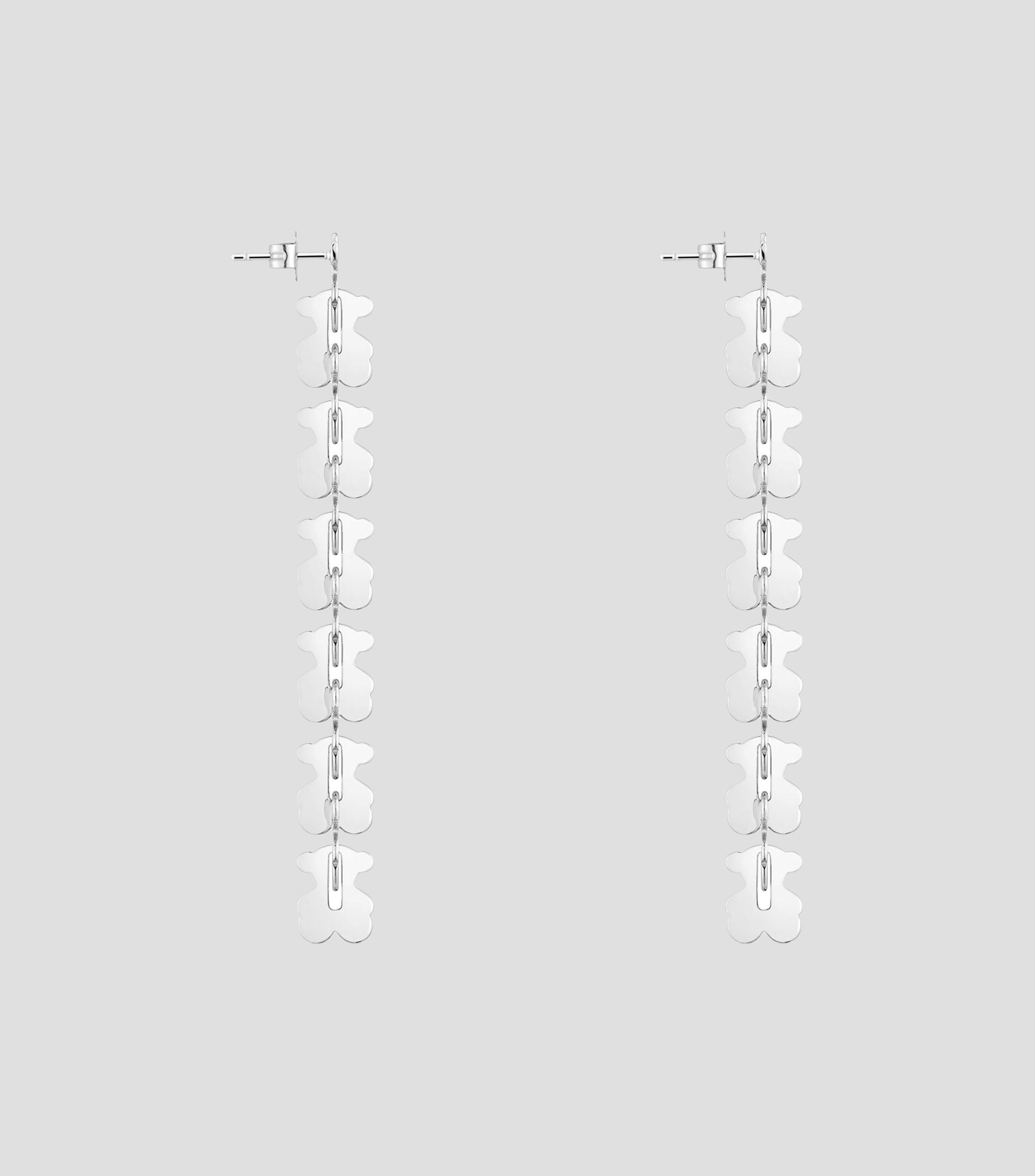 Aretes largos con oso entrelazados Carrusel Mujer