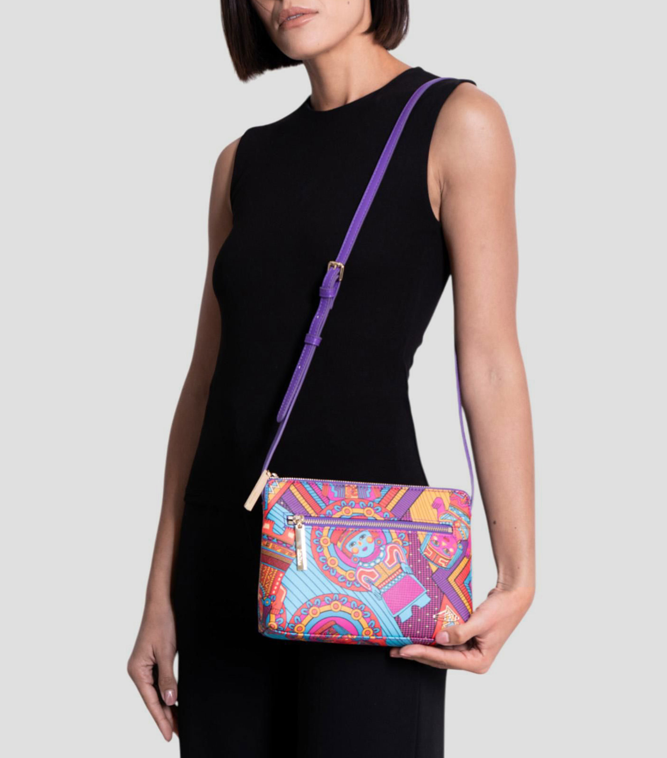 Bolsa Crossbody Caritas Sonrientes de Veracruz Mujer