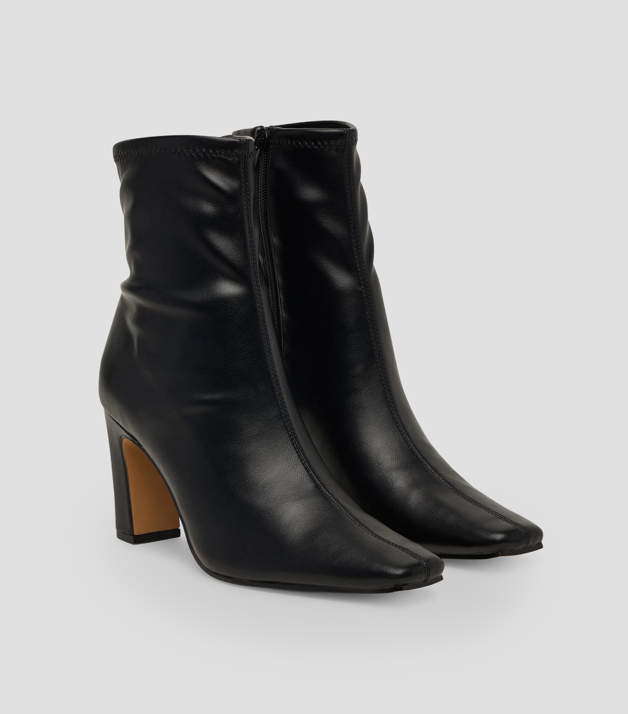 Botas medias con Tacón ancho de 9 cm Mujer