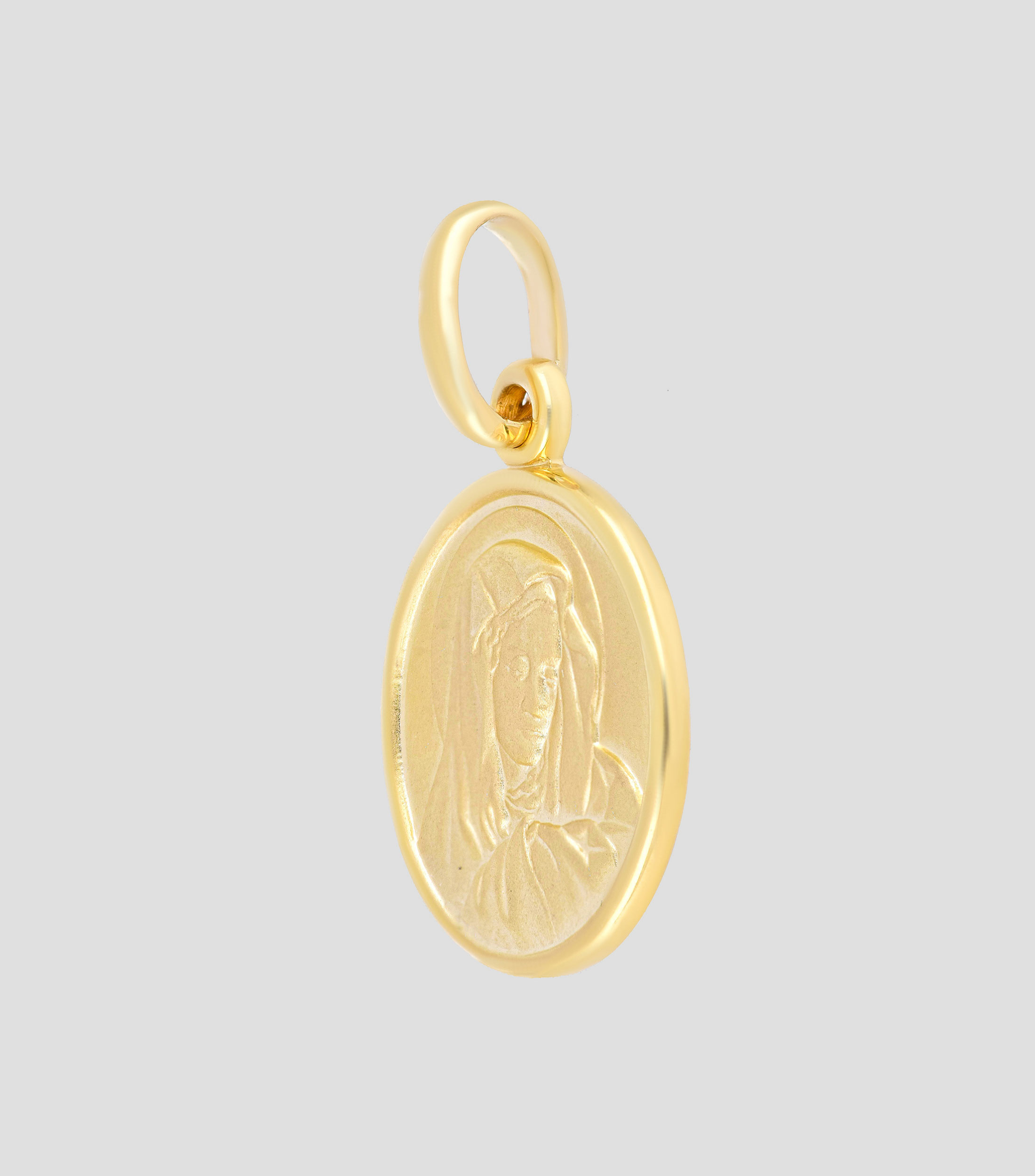 Medalla en Oro amarillo 14 Kts Virgen Dolorosa Unisex