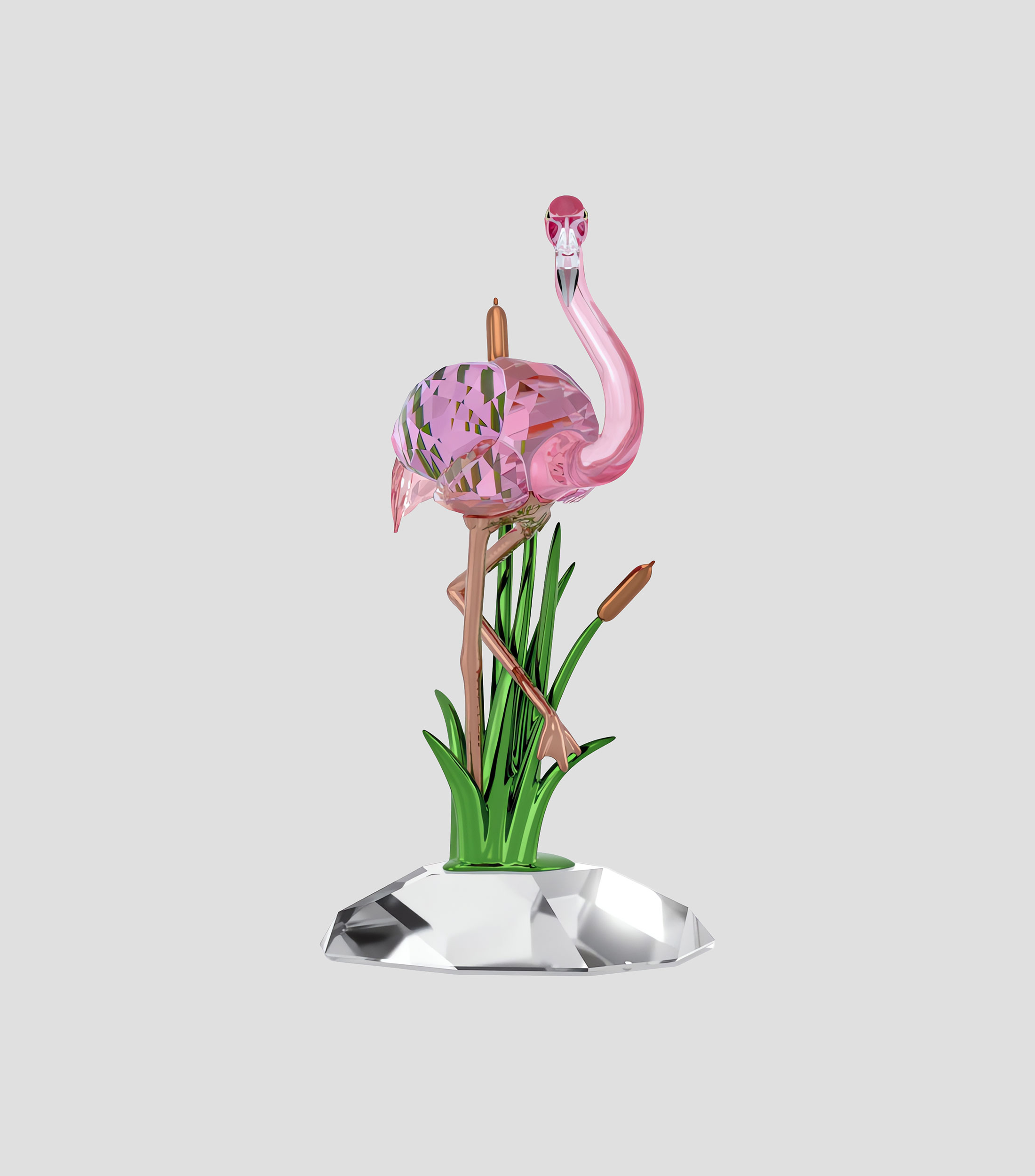 Figura decorativa Idyllia Home Idyllia Flamingo en cristal Swarovski