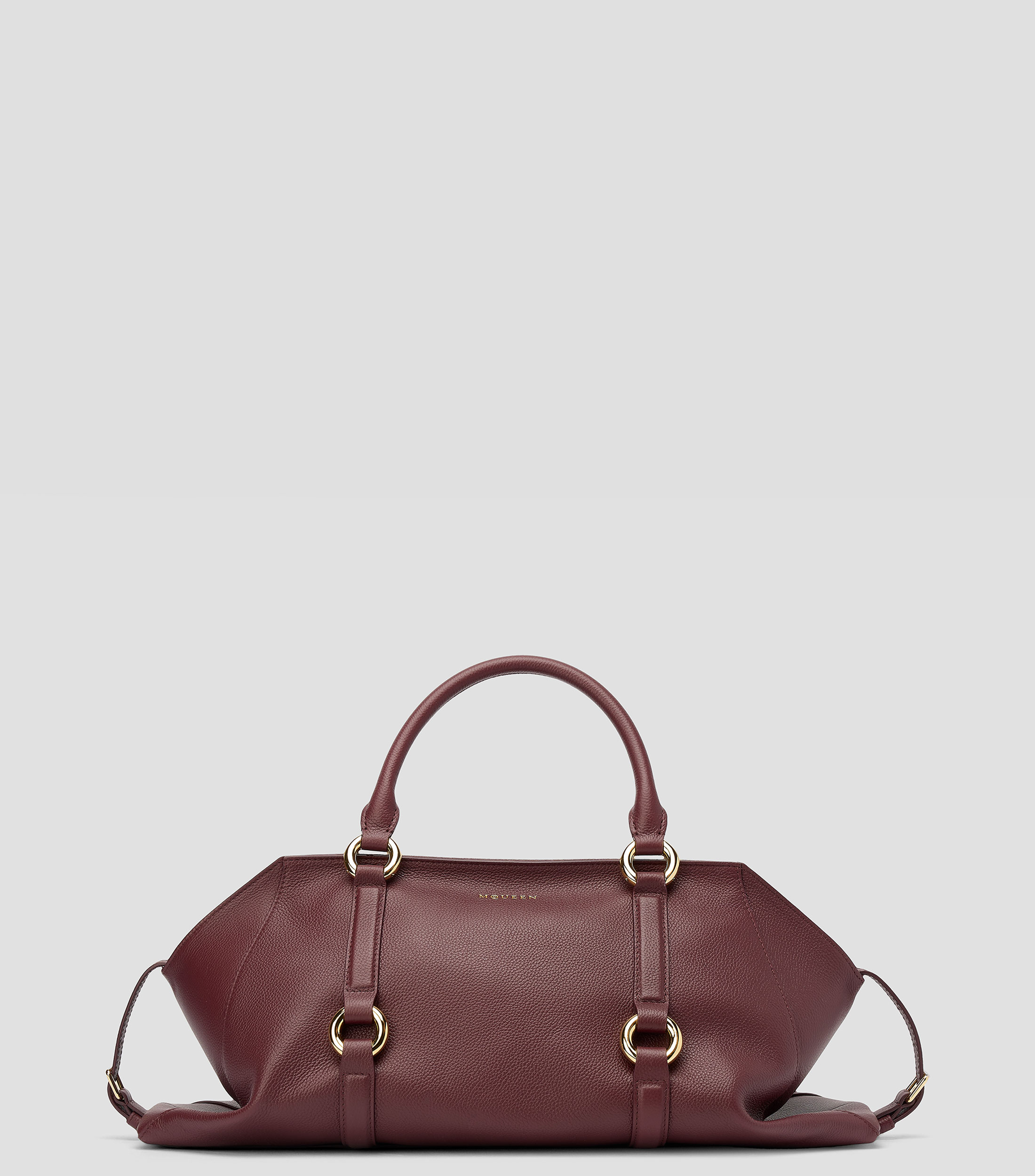 Bolsa satchel en piel vacuna Farringdon Medium granulada Mujer