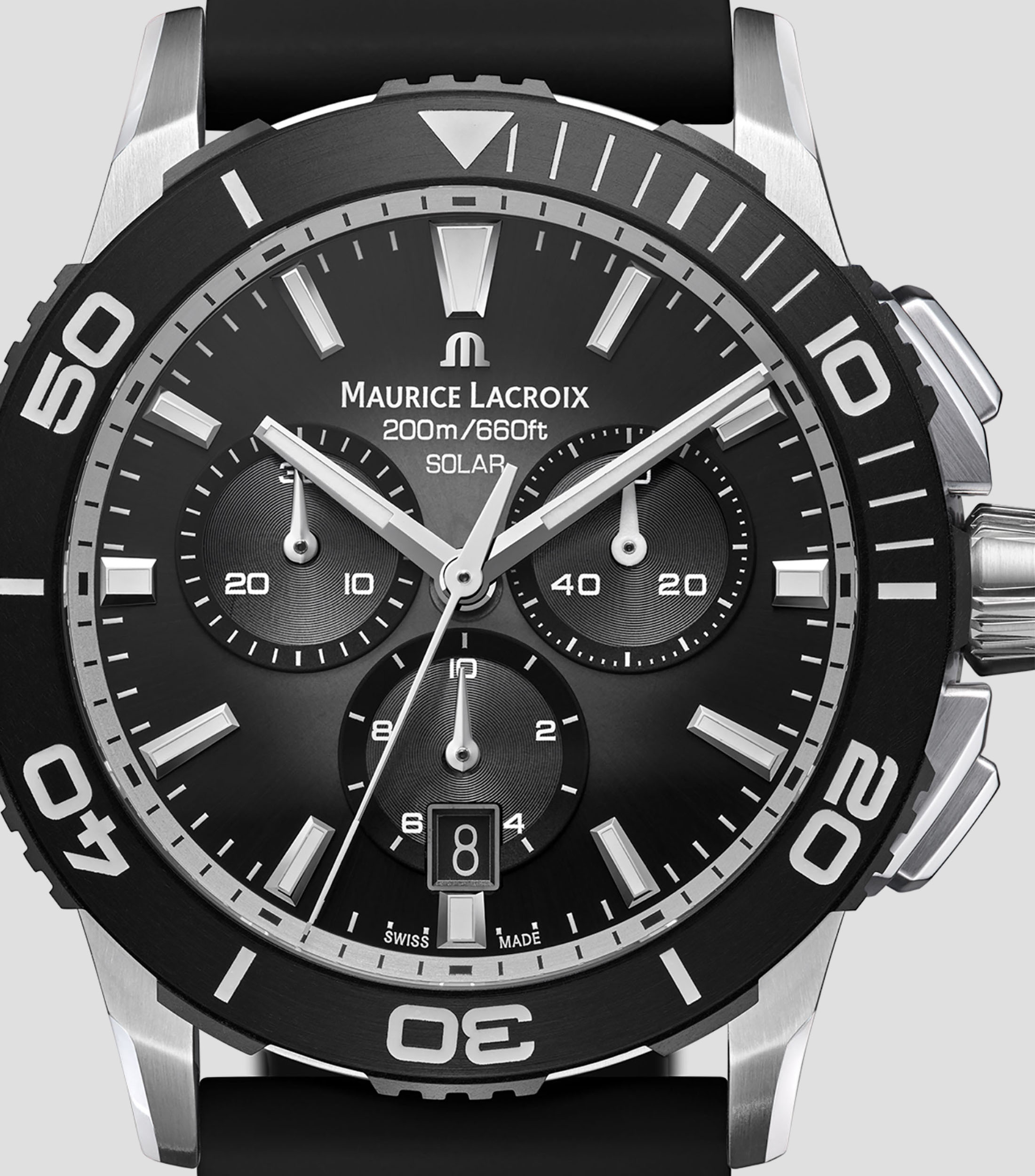 Reloj para Hombre PONTOS S Solar Deportivo Negro