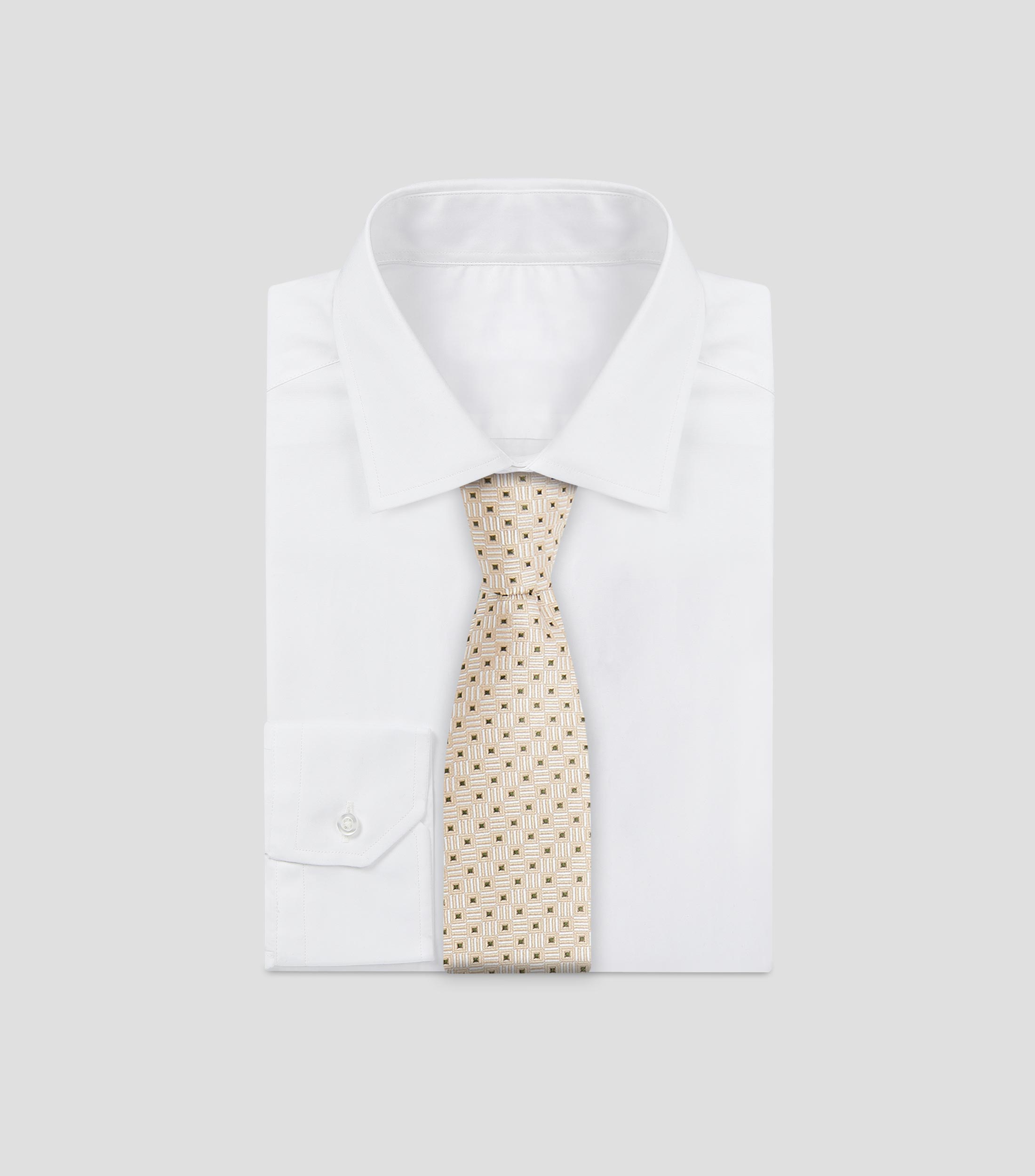Corbata ancha en seda con jacquard
