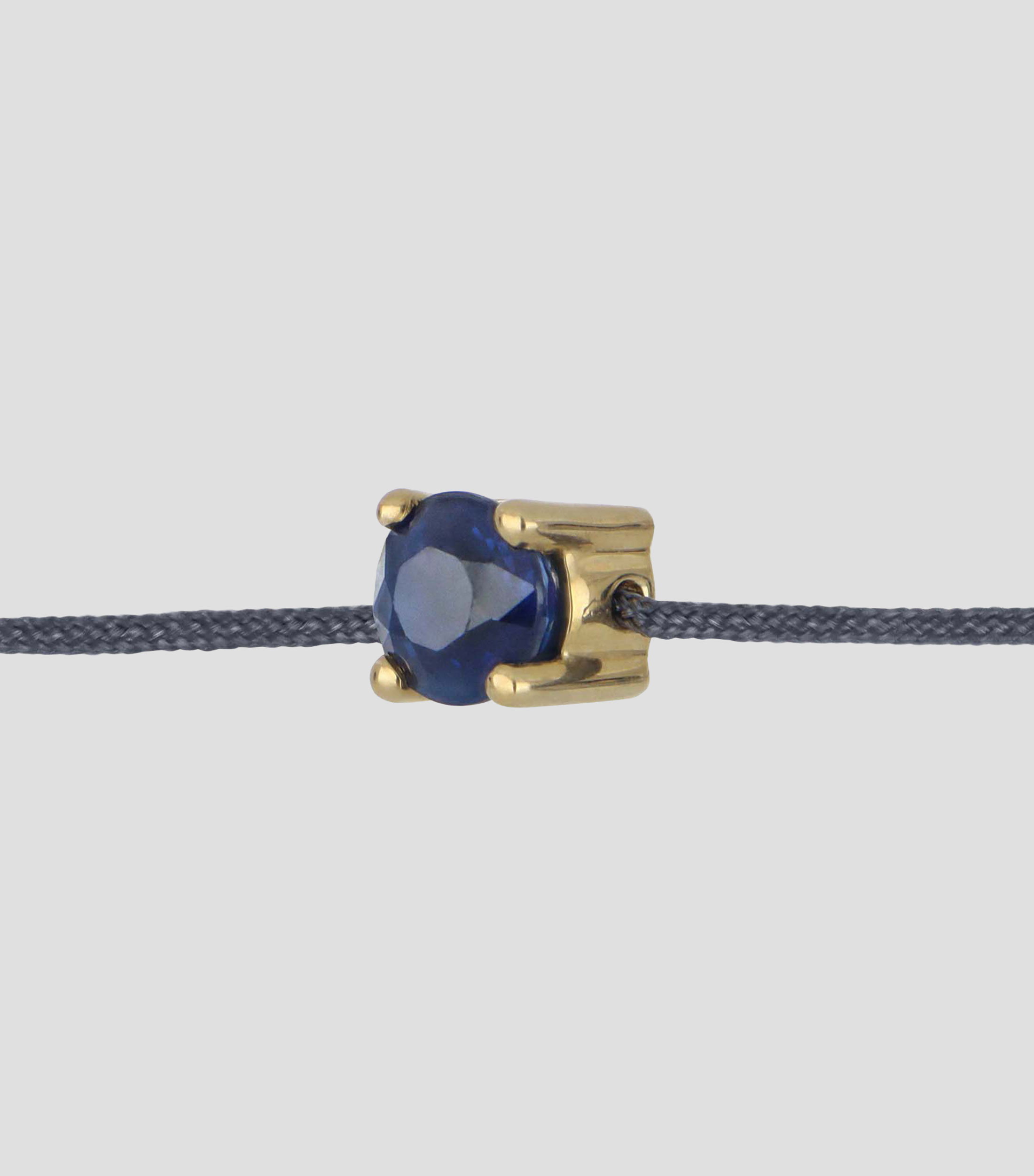 Pulsera gris con zafiro Mujer