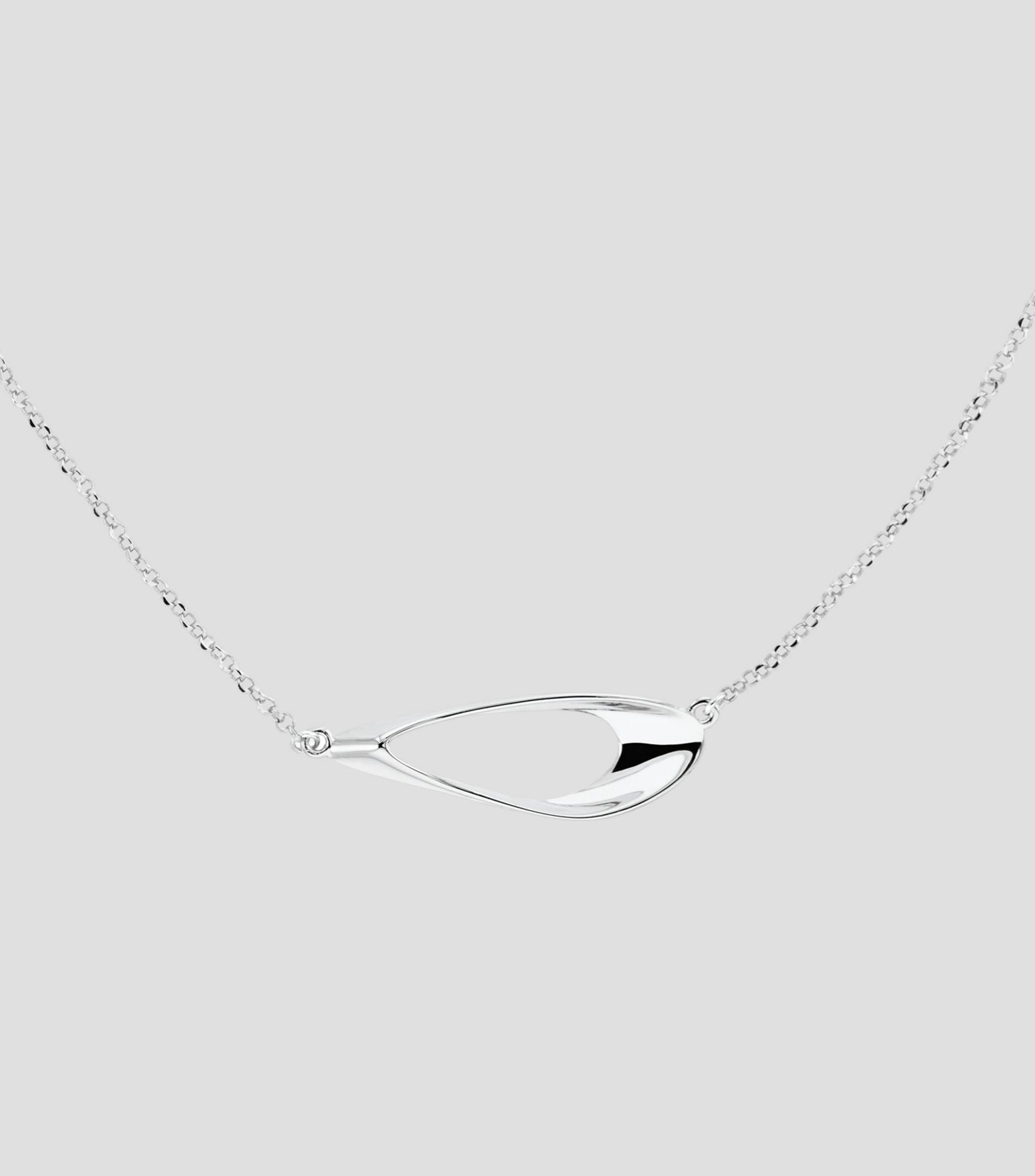 Collar con dije irregular en plata Sculpted Triangle Mujer