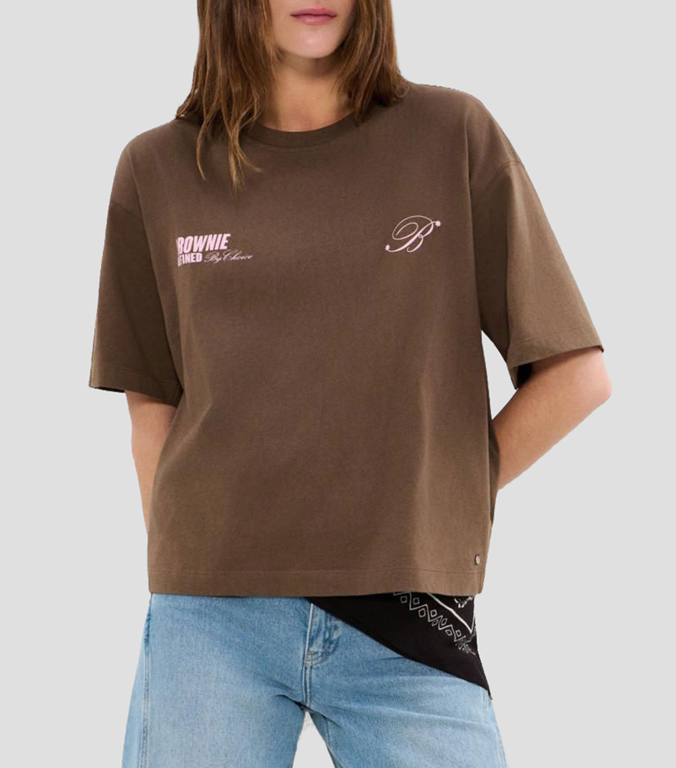 Playera cuello redondo manga corta liso Mujer