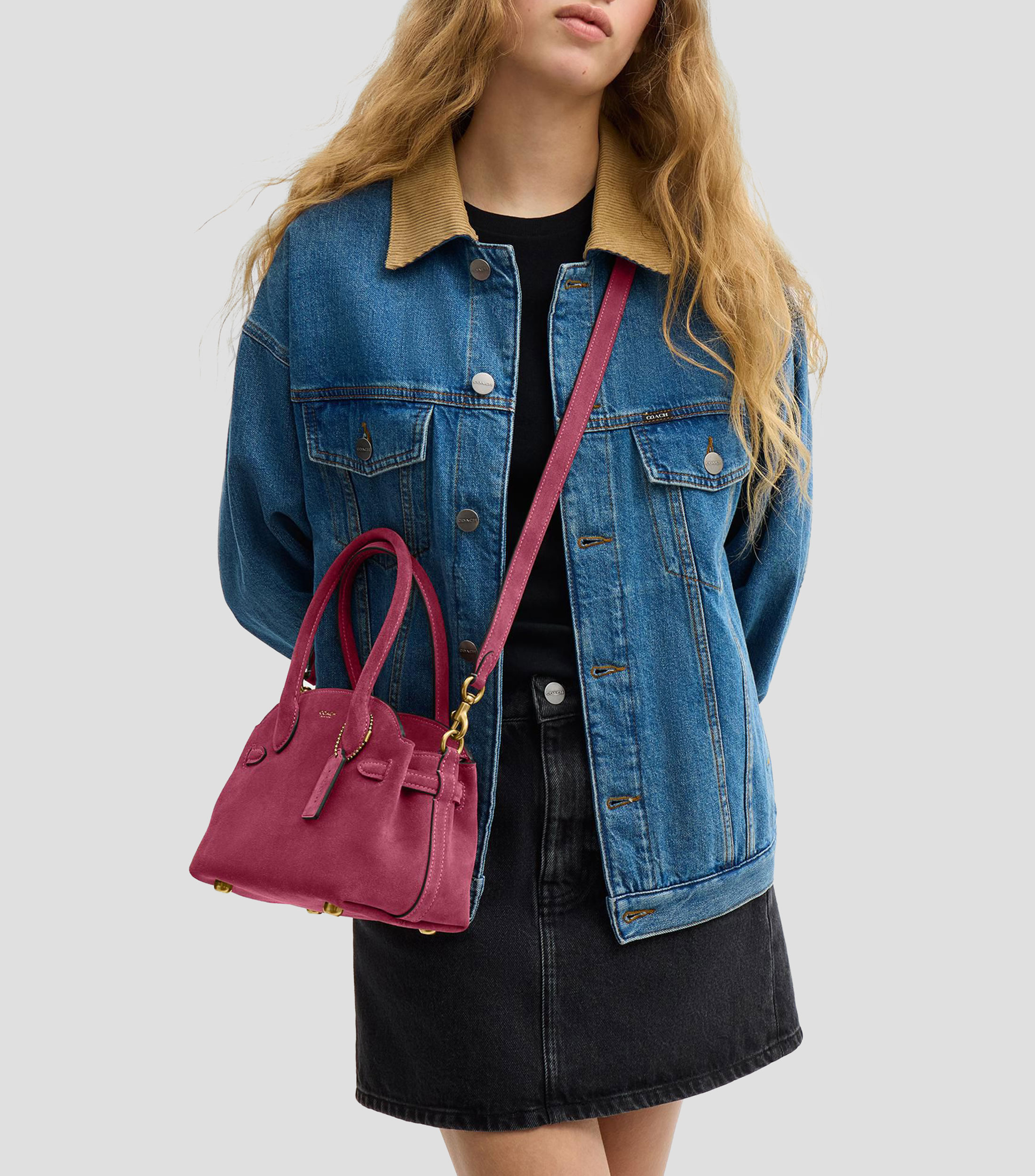 Bolsa bowler fucsia en piel Empire 21 lisa Mujer