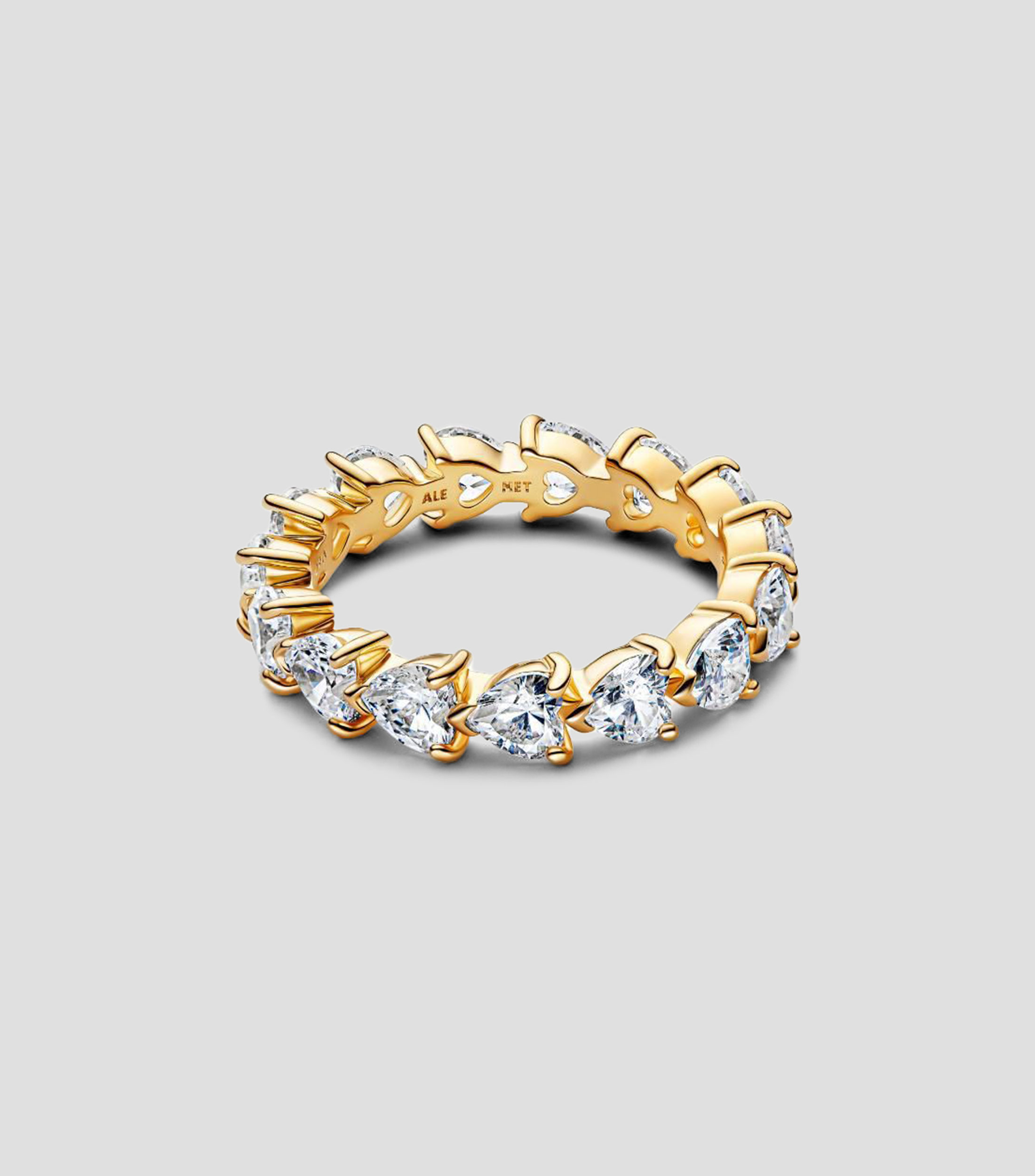 Anillo en plata con circonias cúbicas Mujer