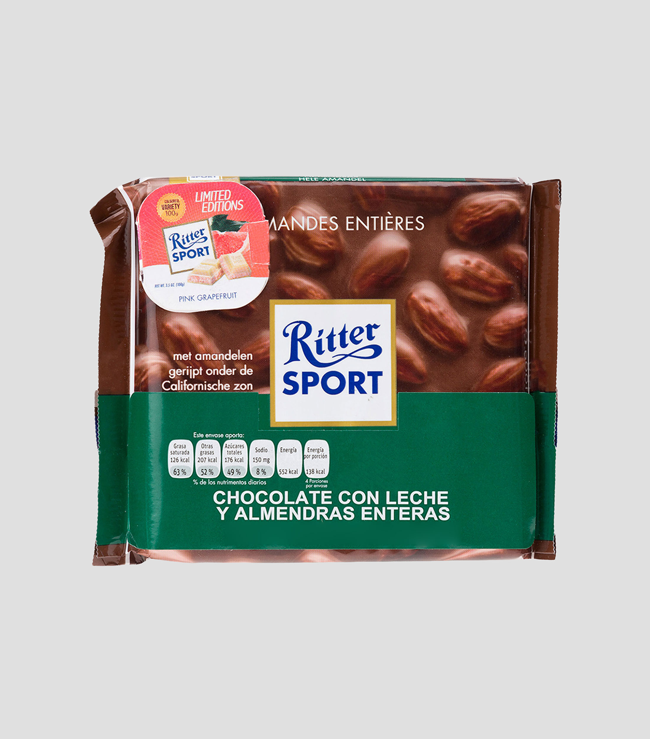 Chocolate con leche y Almendras Enteras, 100 g