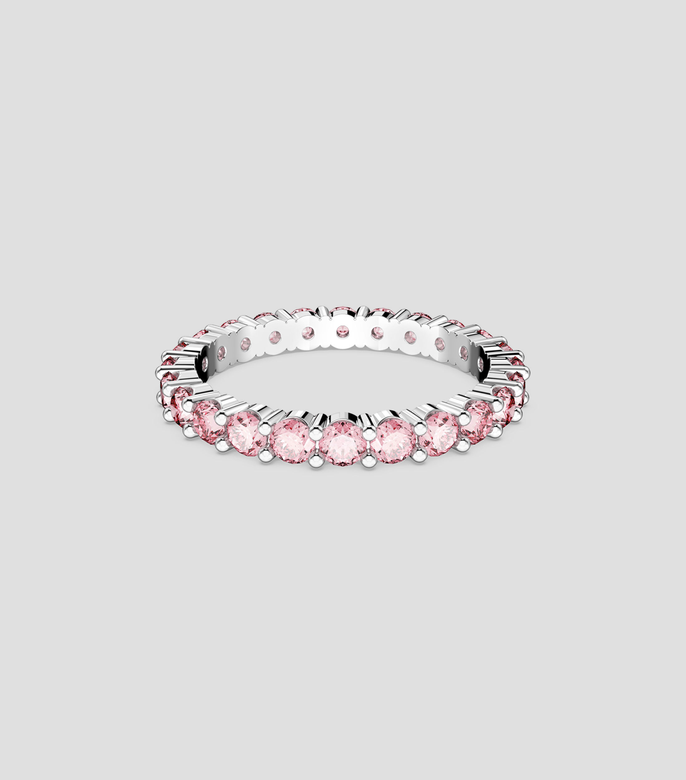 Anillo con zirconias incrustadas Mujer