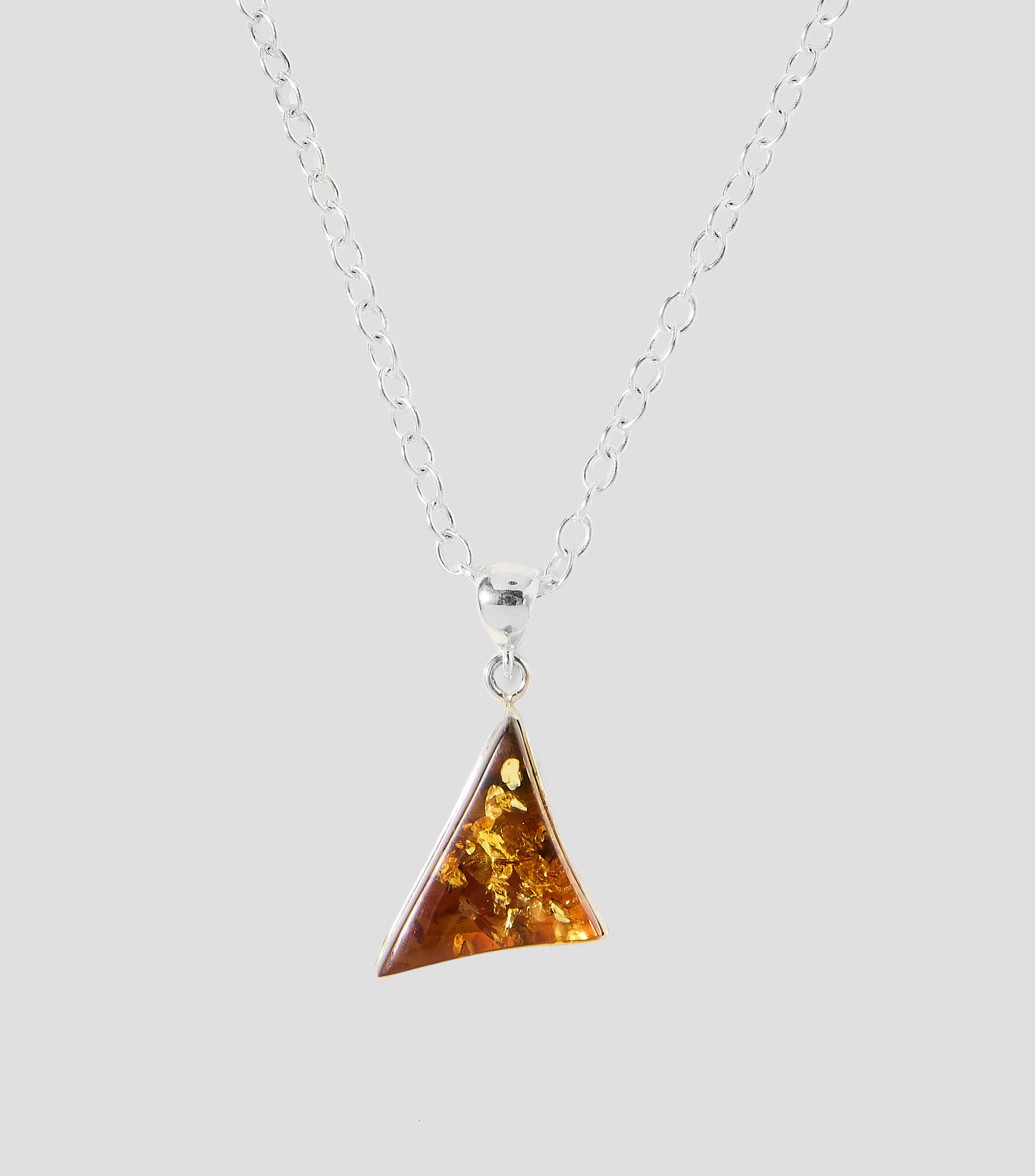 Dije con cadena en ámbar báltico Mujer