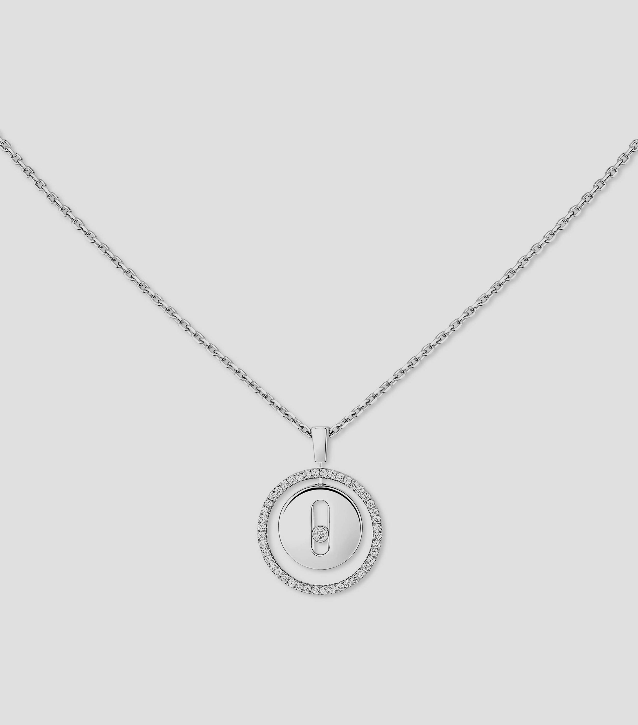 Collar en oro blanco de 18 kilates Lucky Move Mujer