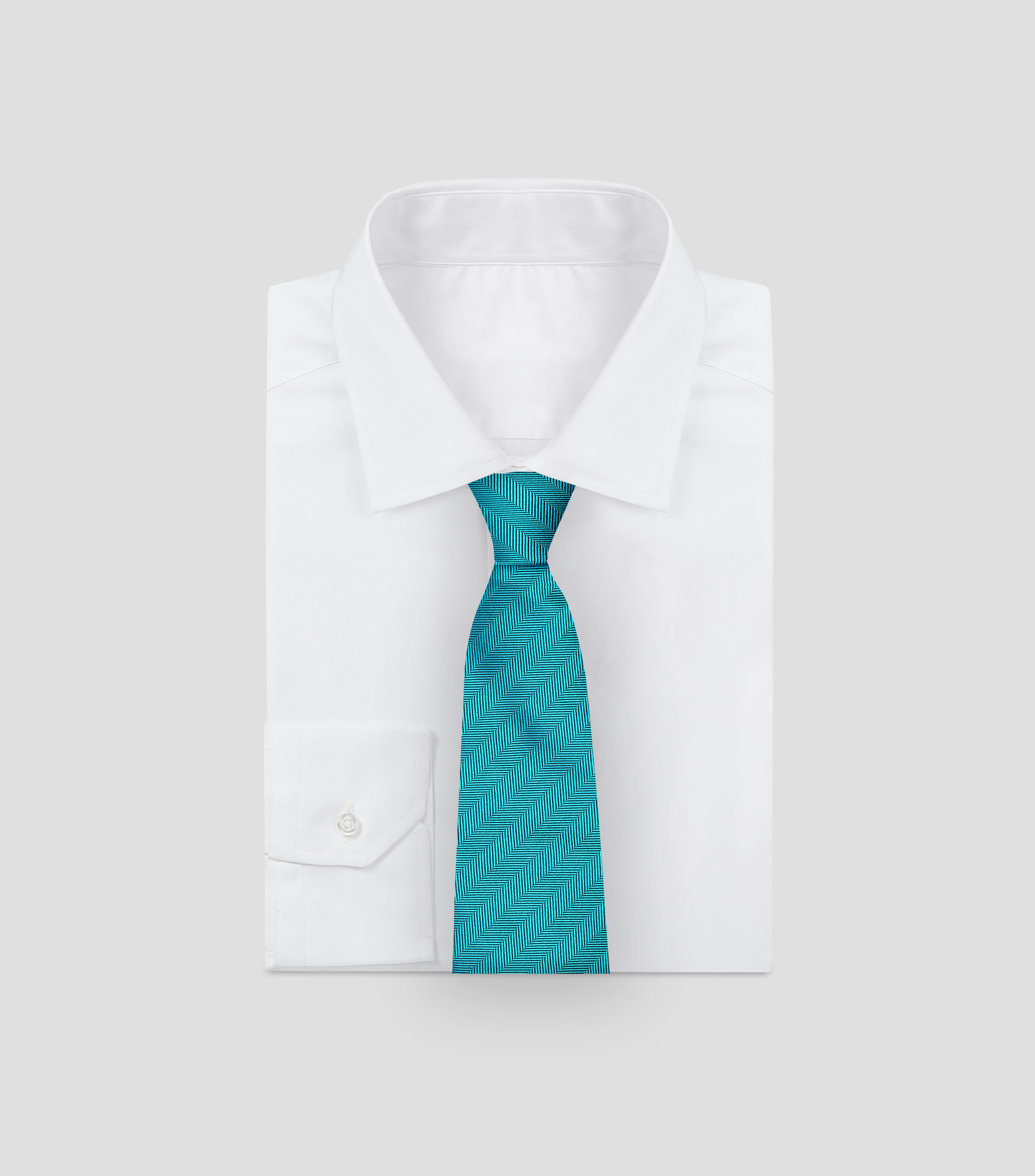 Corbata ancha de seda con líneas