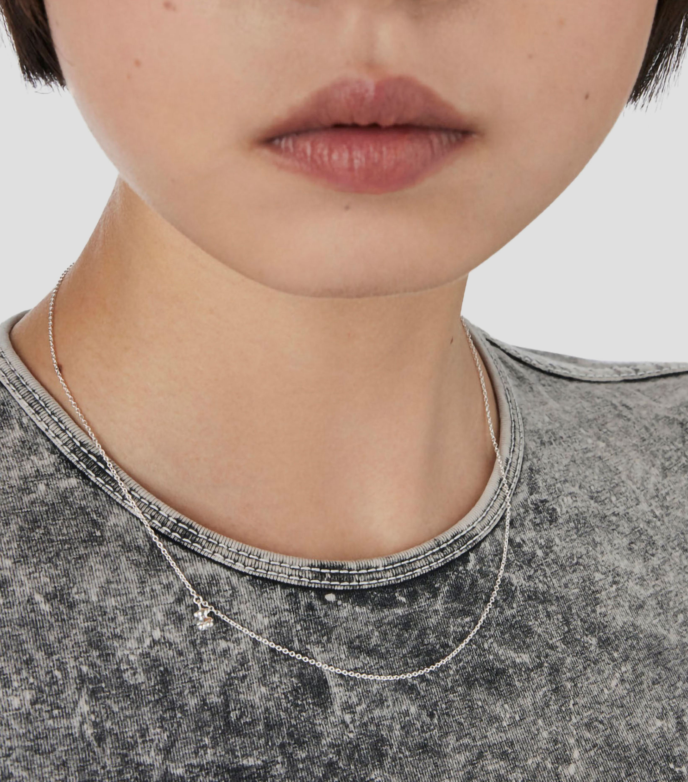 Collar con oso en plata Bold Bear Mujer