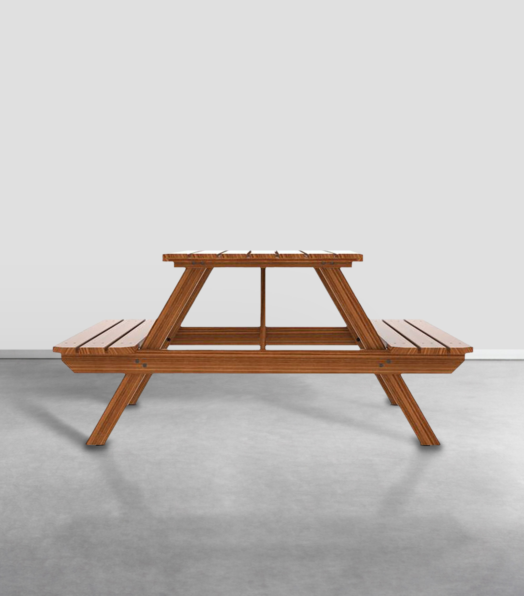 Mesa de picnic con bancas para exterior en madera