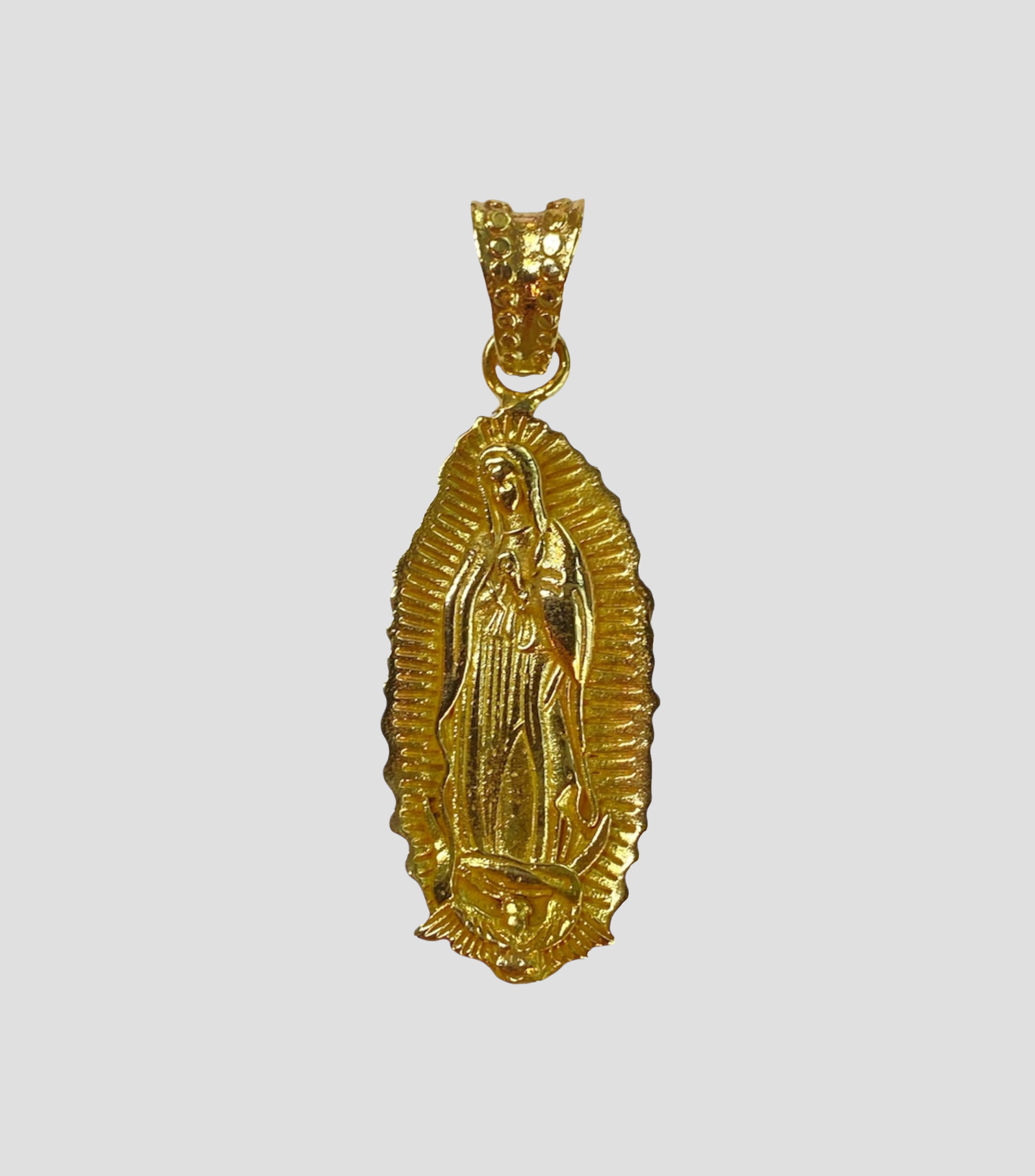Dije Virgen de Guadalupe en oro amarillo 14 kilates Hombre