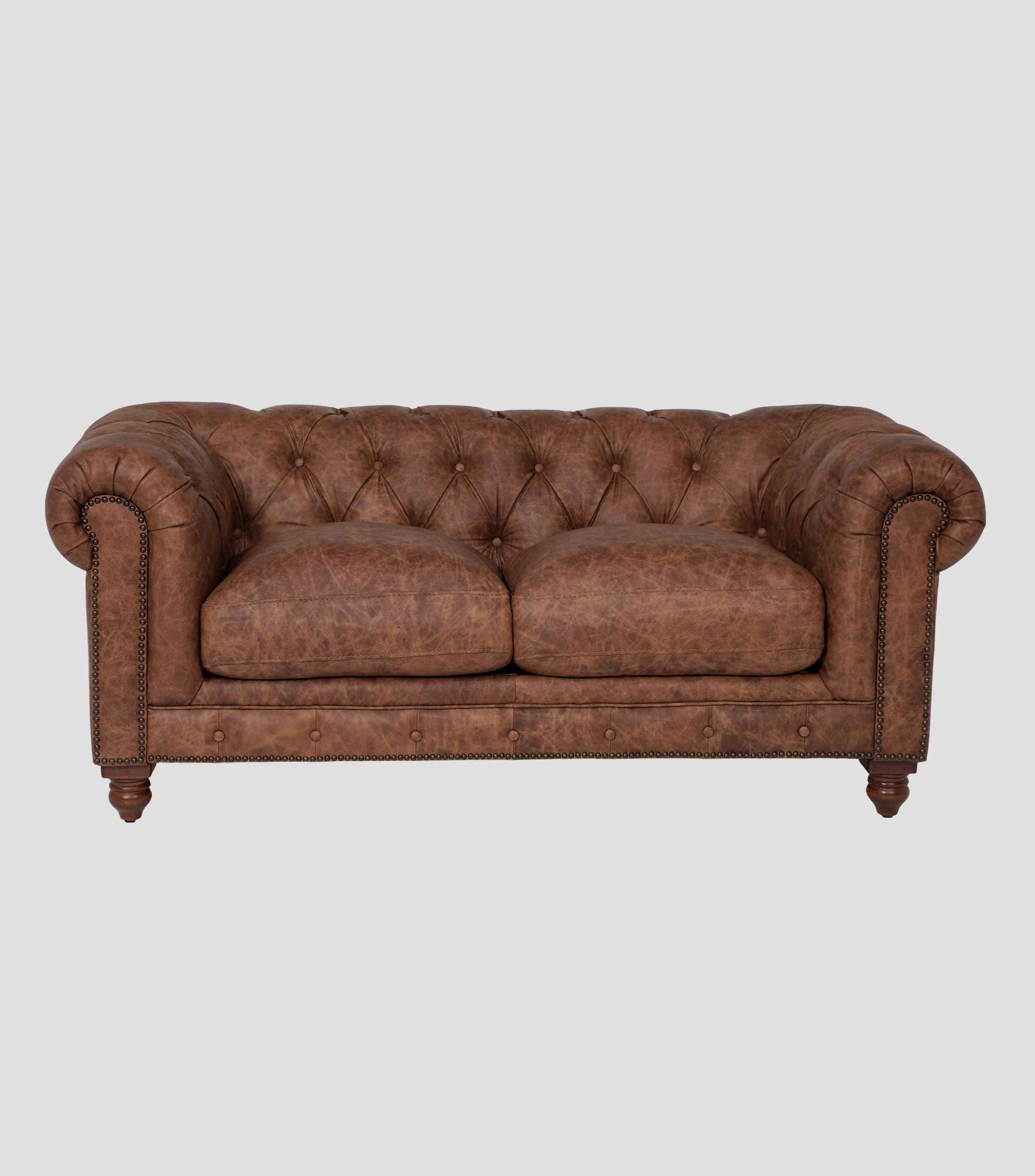 Love Seat en piel Malt Whisky