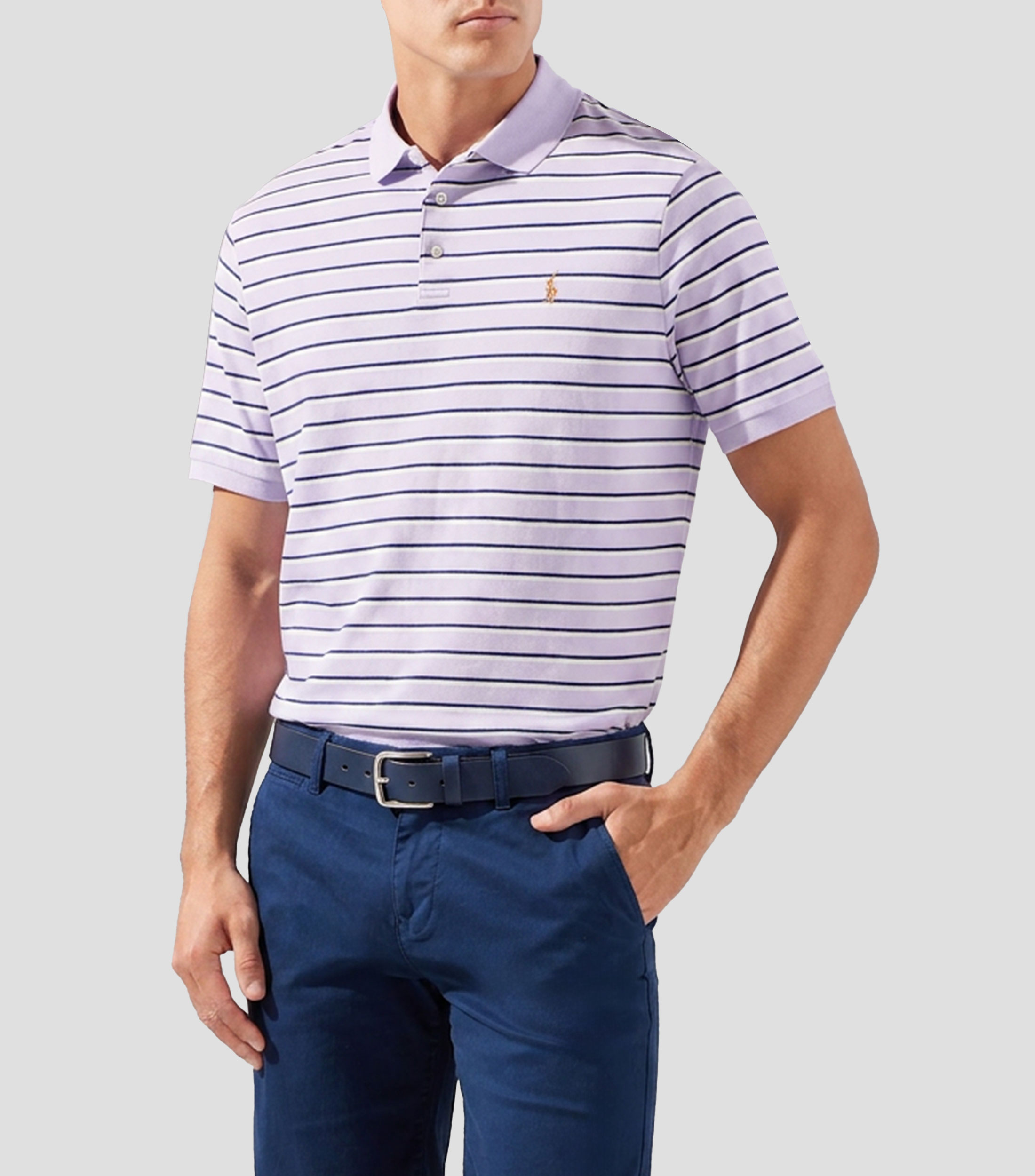 Playera polo manga corta rayas Hombre