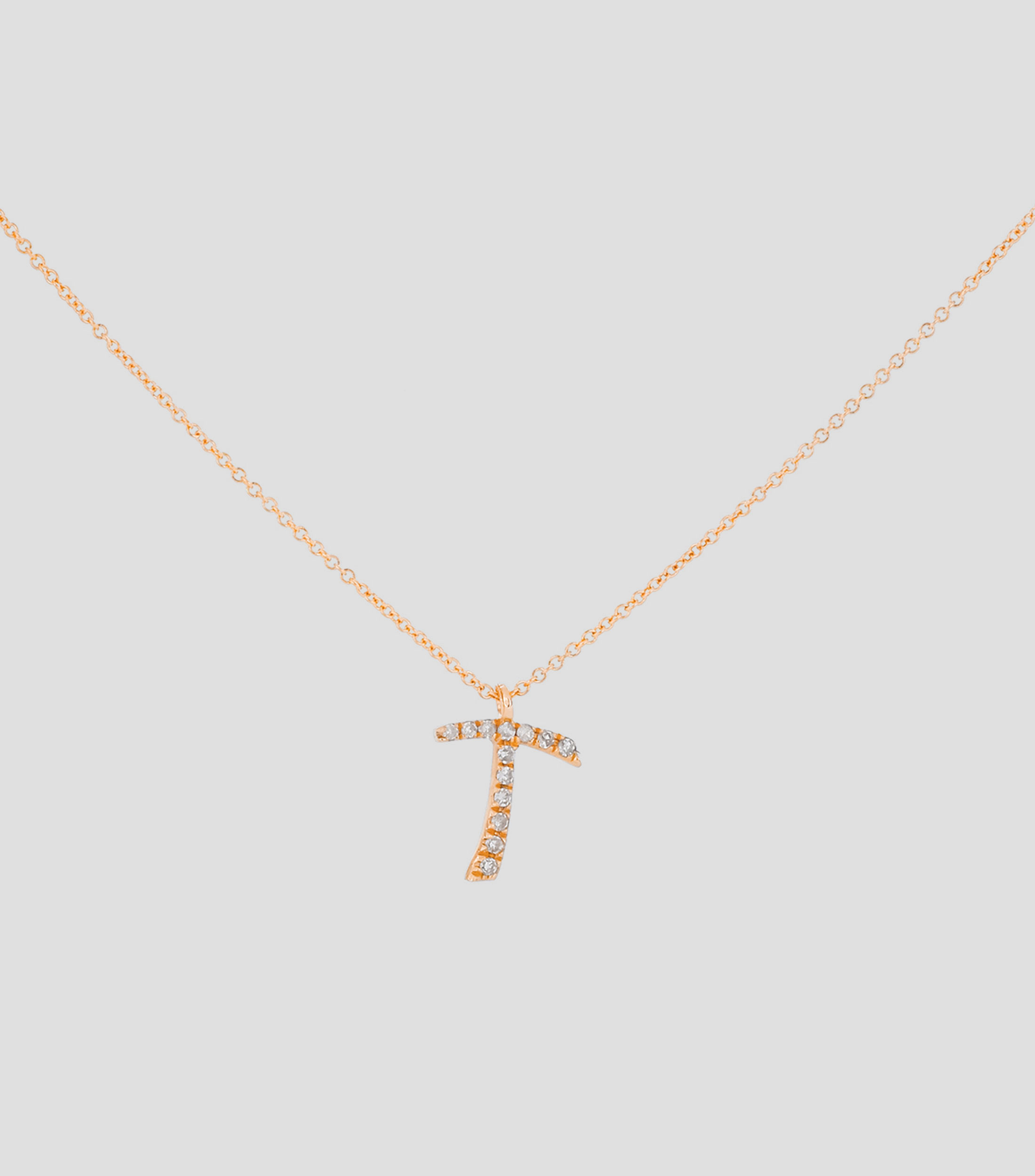 Dije en Oro rosa 14 Kilates con diamantes Mujer