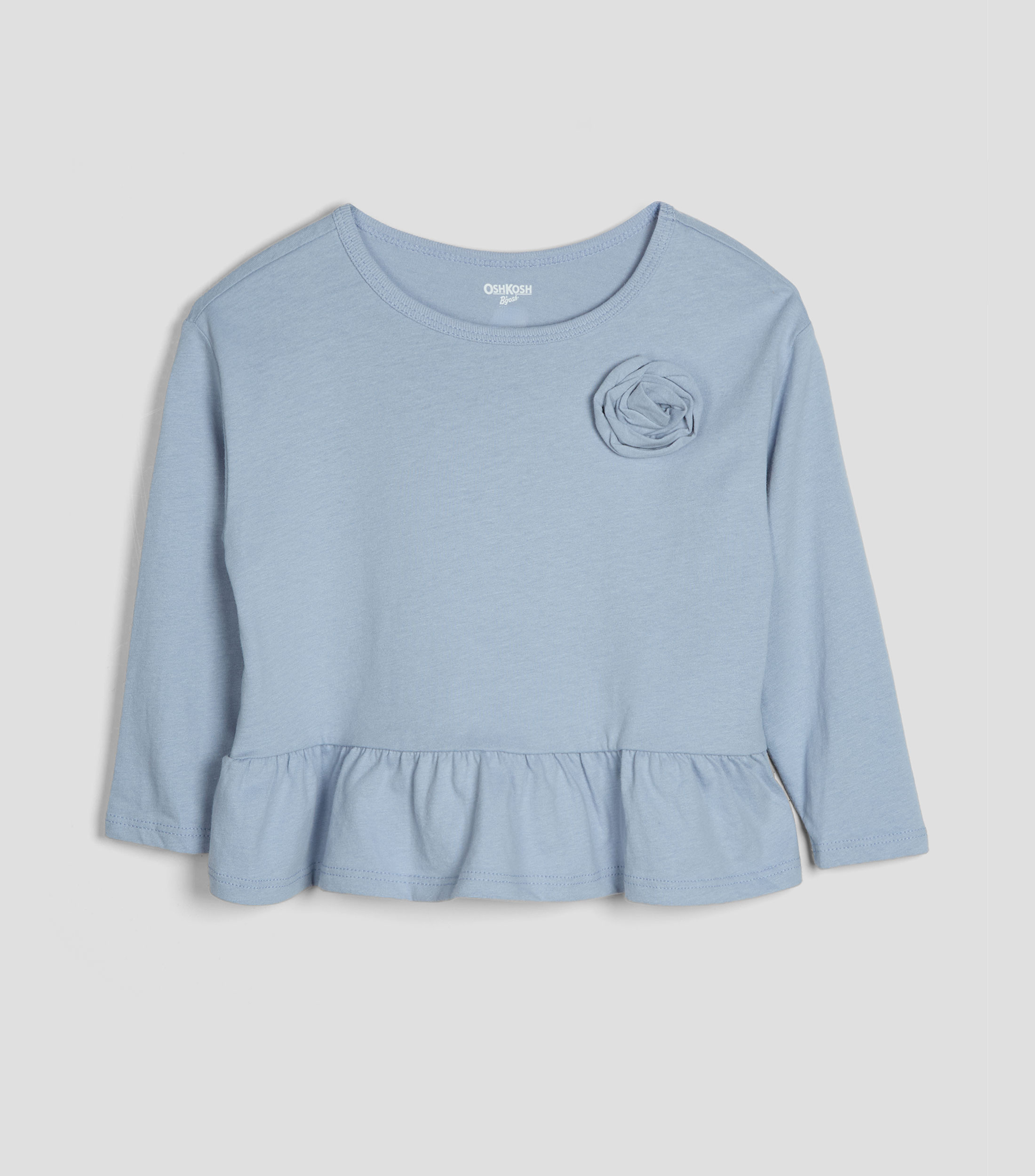 Blusa lisa manga larga Bebé