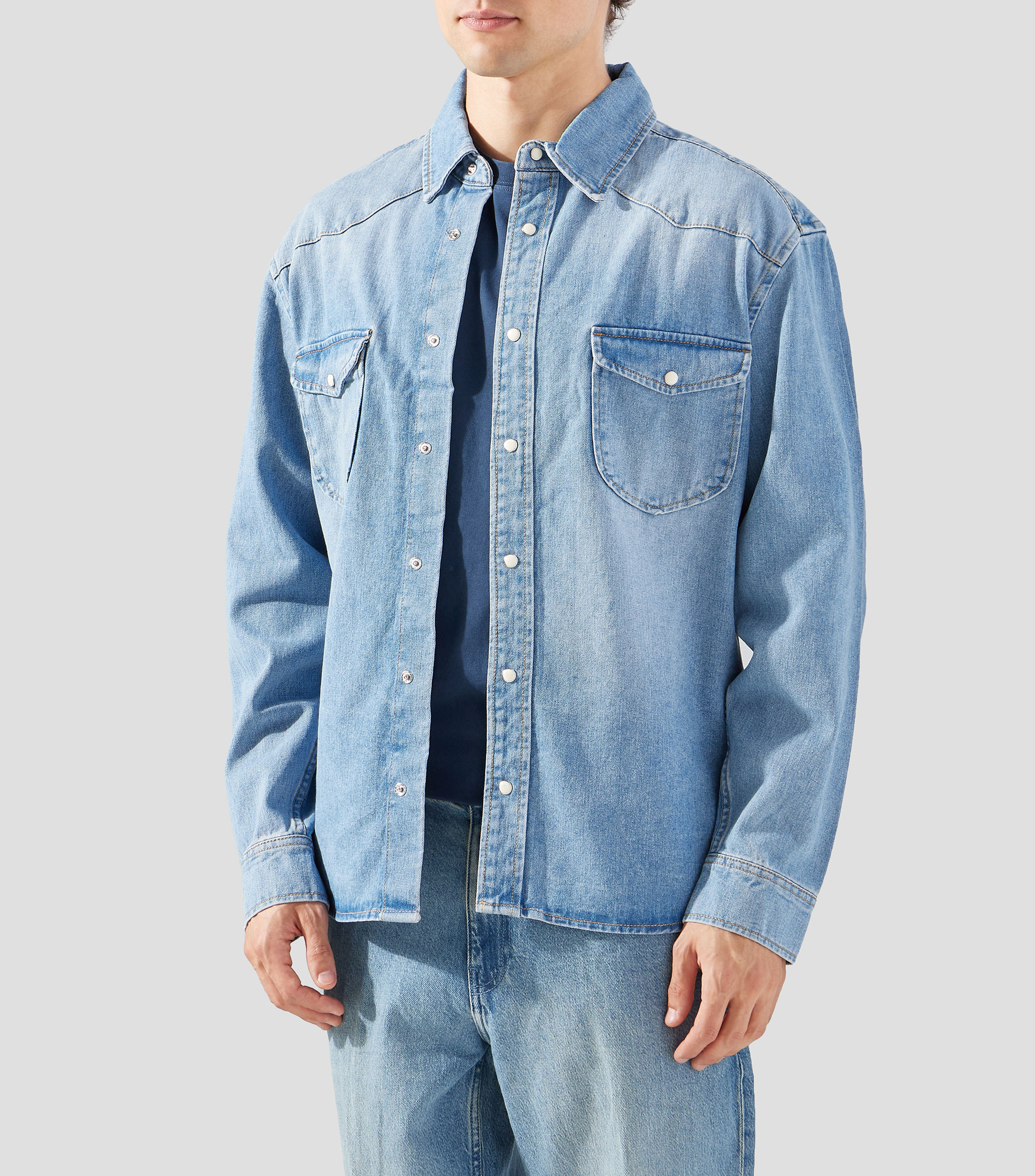 Sobrecamisa de mezclilla Hombre