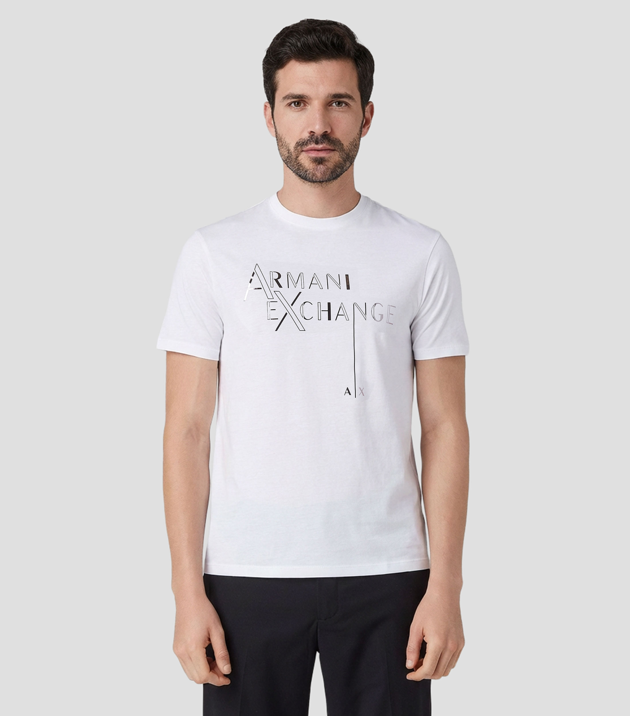 Playera cuello redondo manga corta estampada Hombre