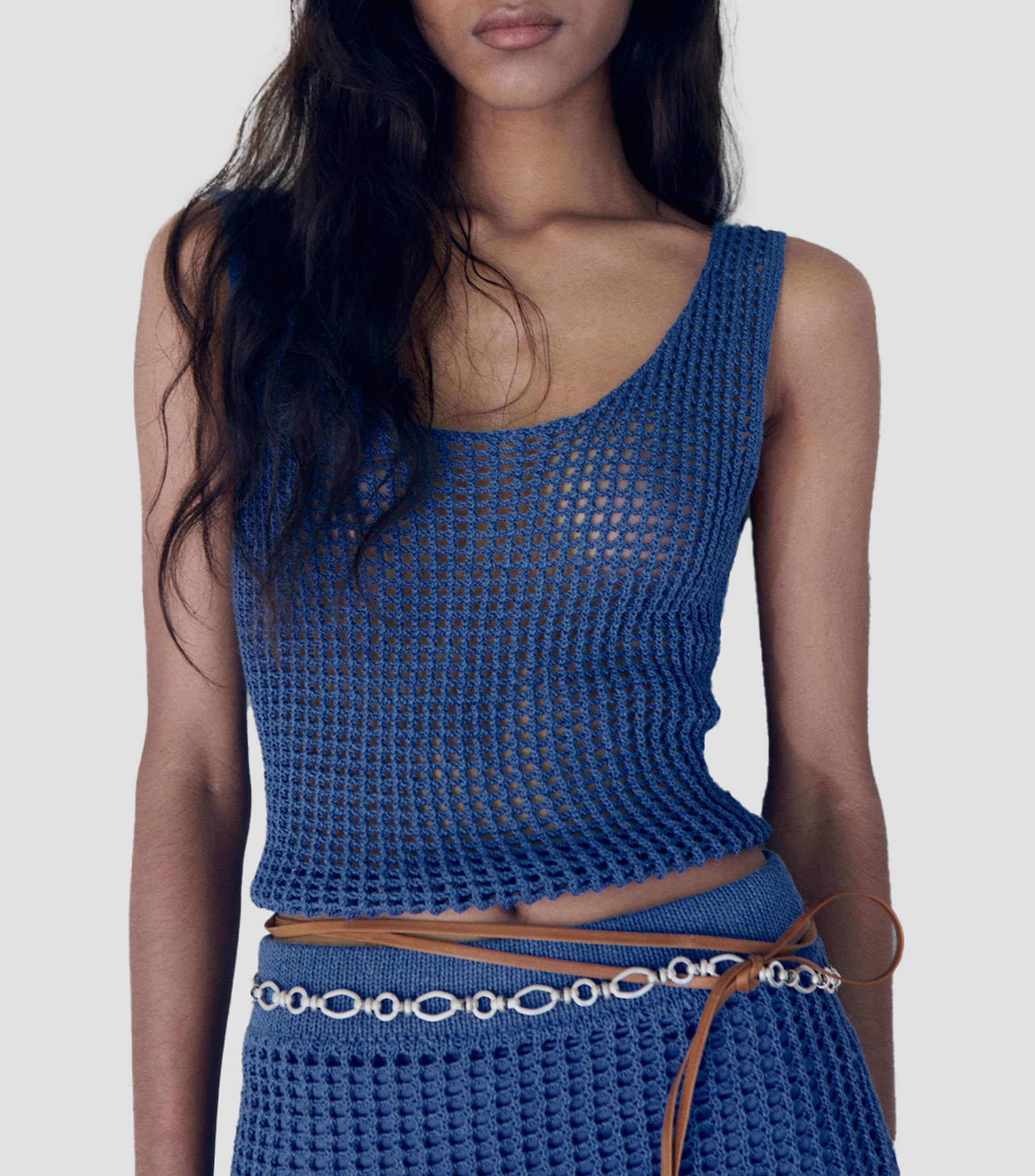 Top cuello redondo Mujer