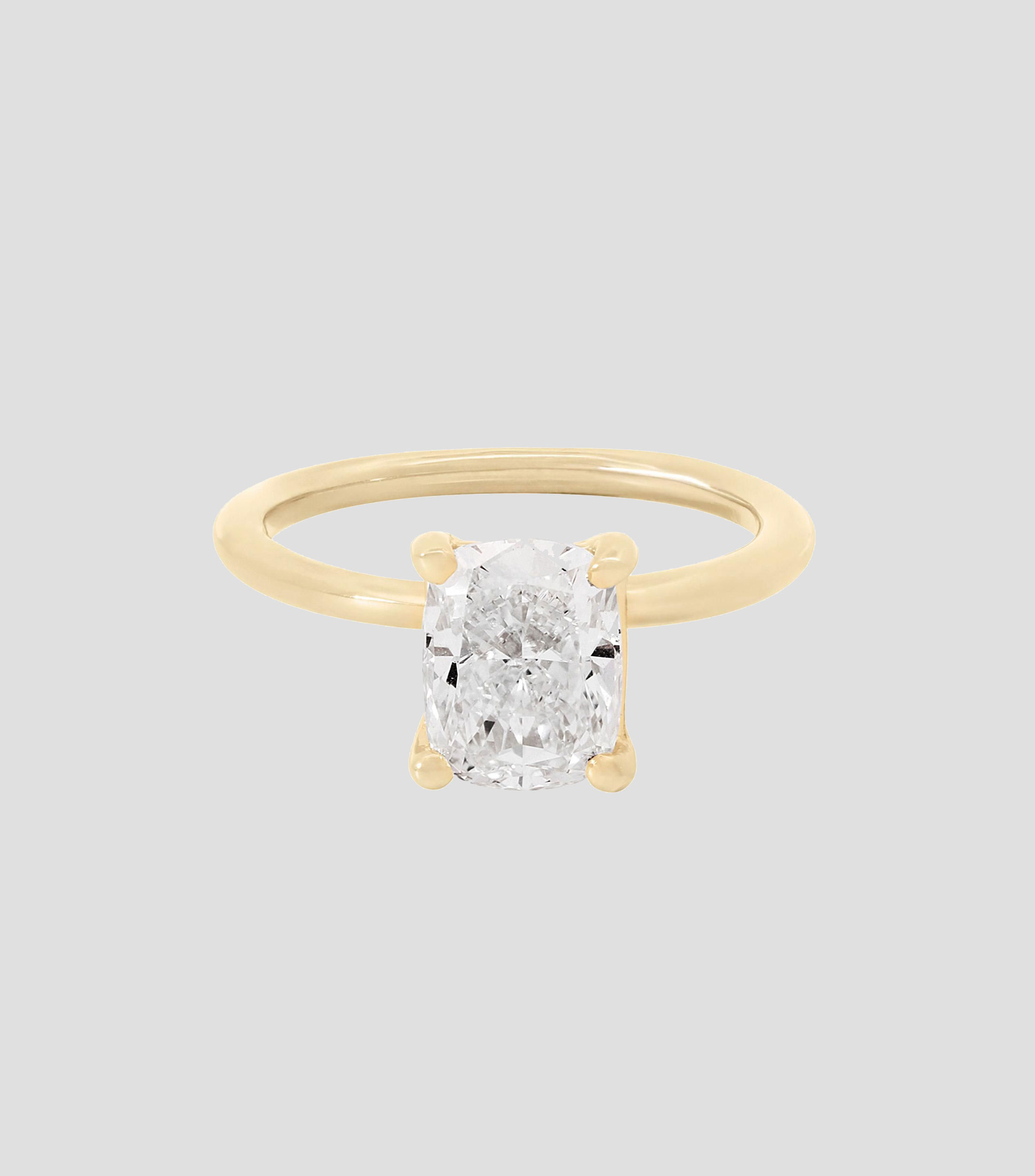 Anillo solitario en oro Mujer