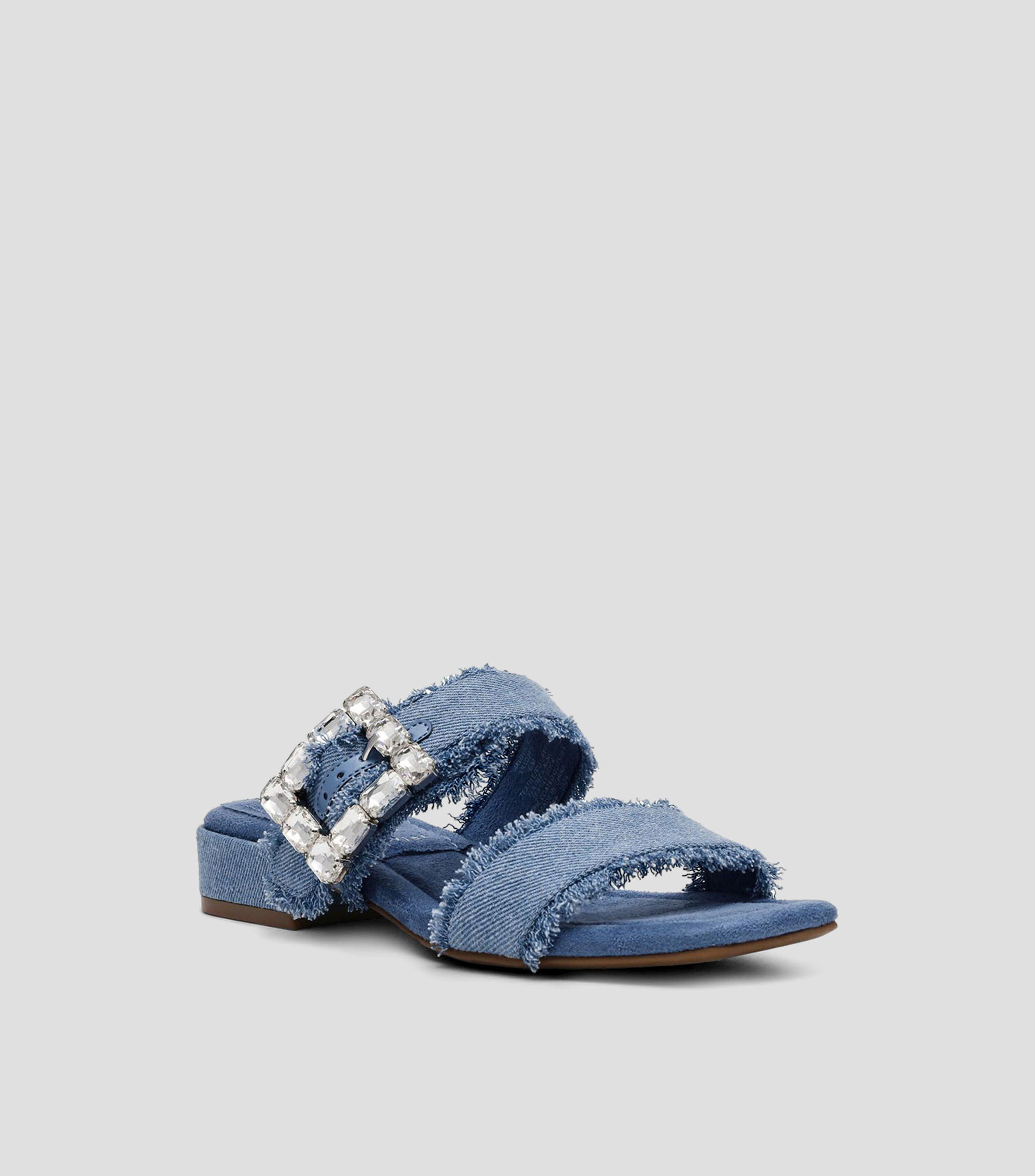 Sandalias con tacon bajo ancho Mujer