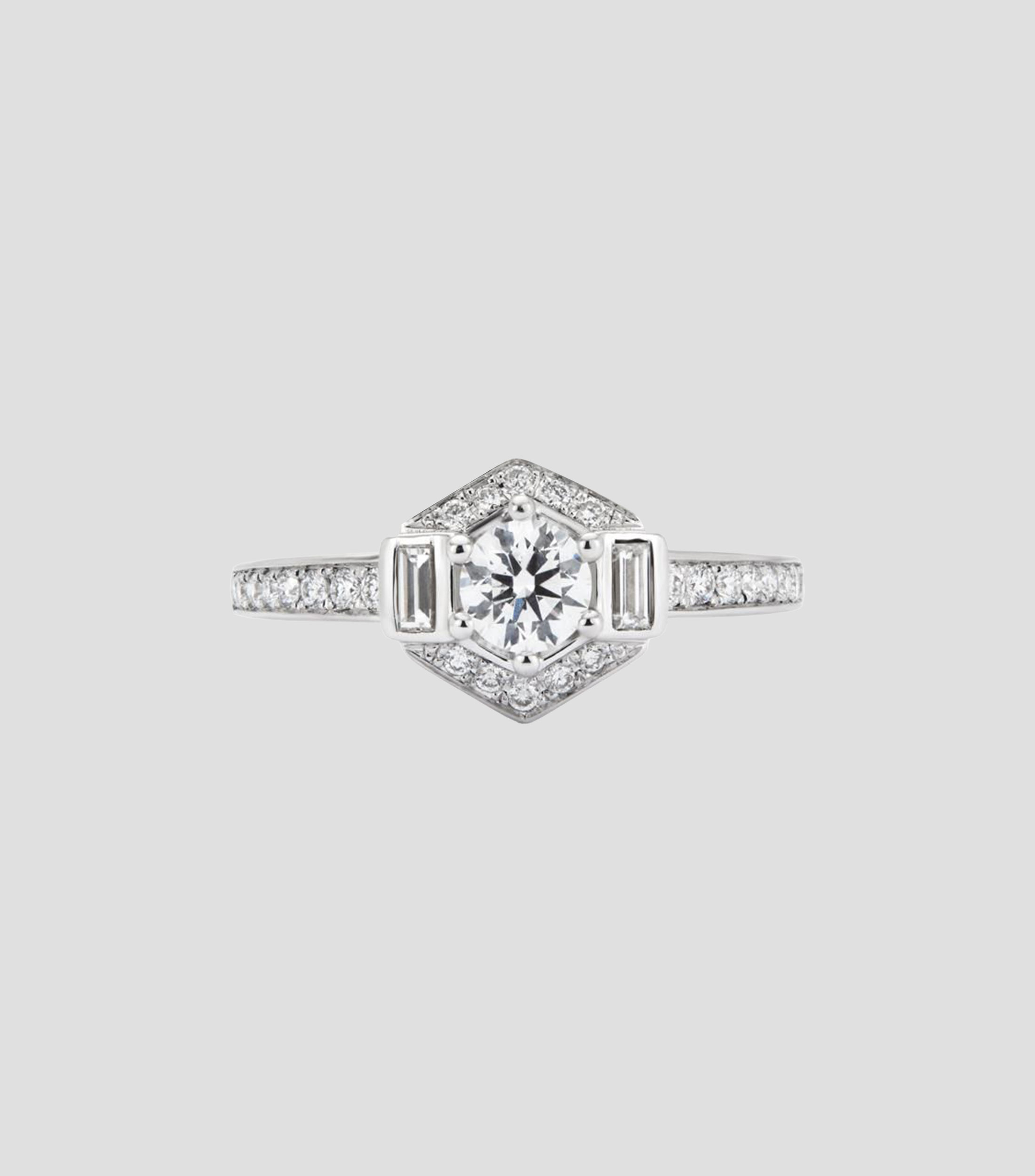 Anillo en Oro blanco de 18 Kilates con diamante Mujer